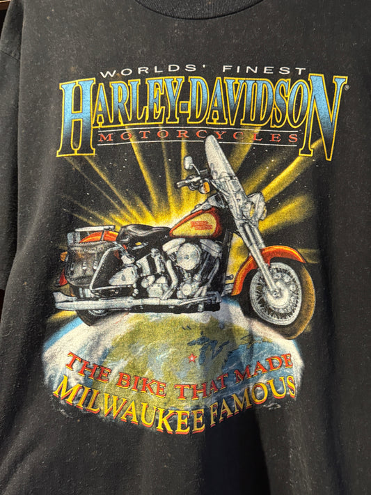 Harley Davidson Vintage Tee - Milwaukee Famous [XL]