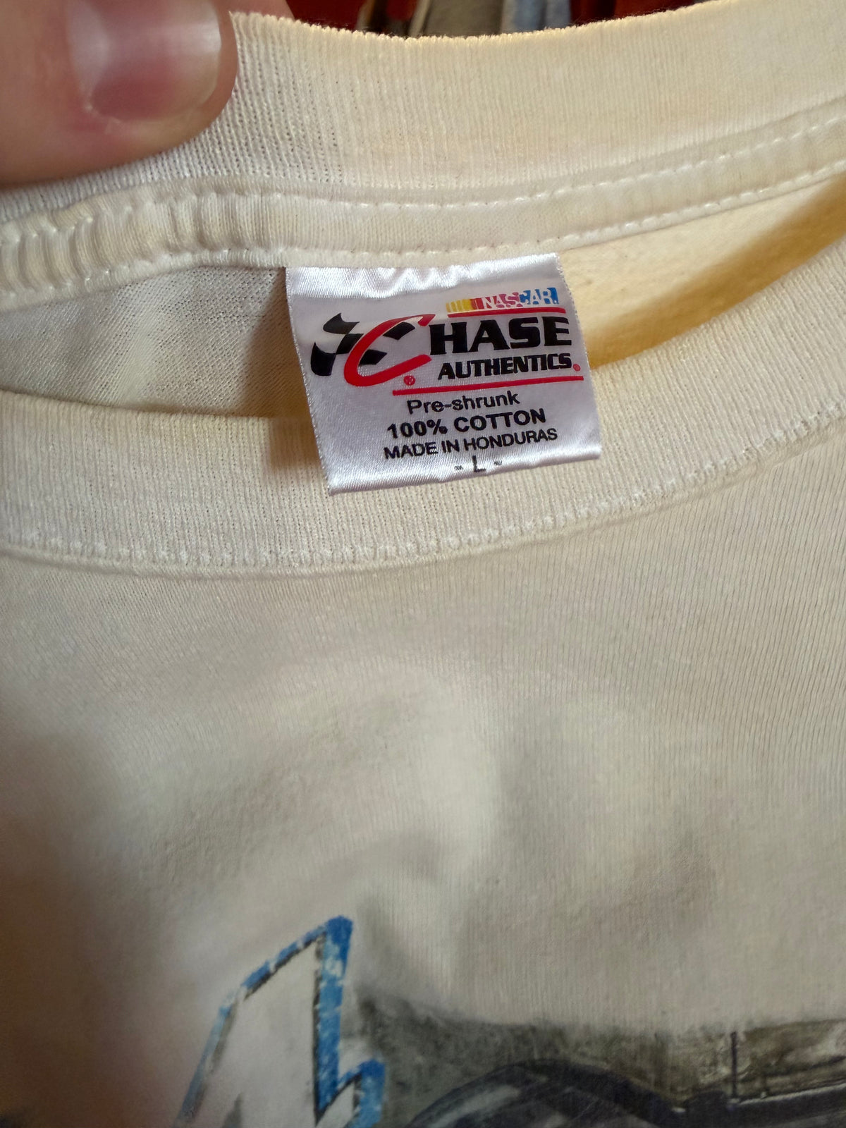 Vintage NASCAR White Graphic Tee [L]