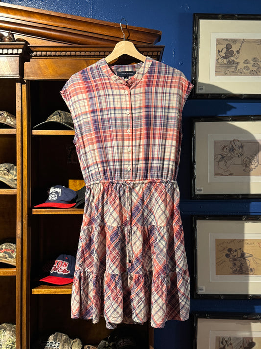 Tommy Hilfiger Plaid Tiered Dress [Size M]