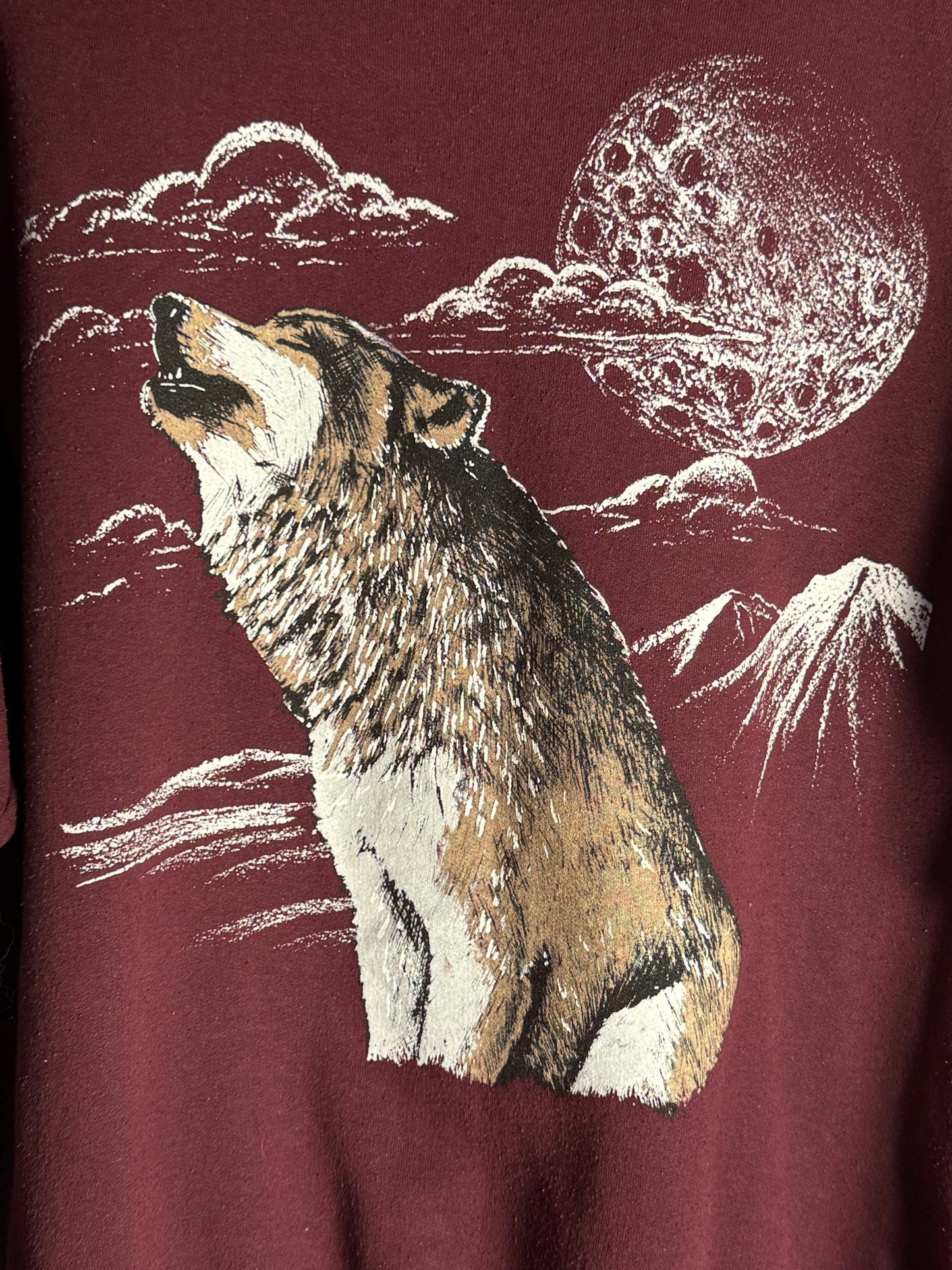 Vintage Renown Wolf Graphic Crewneck Sweatshirt - XL (AU XL)