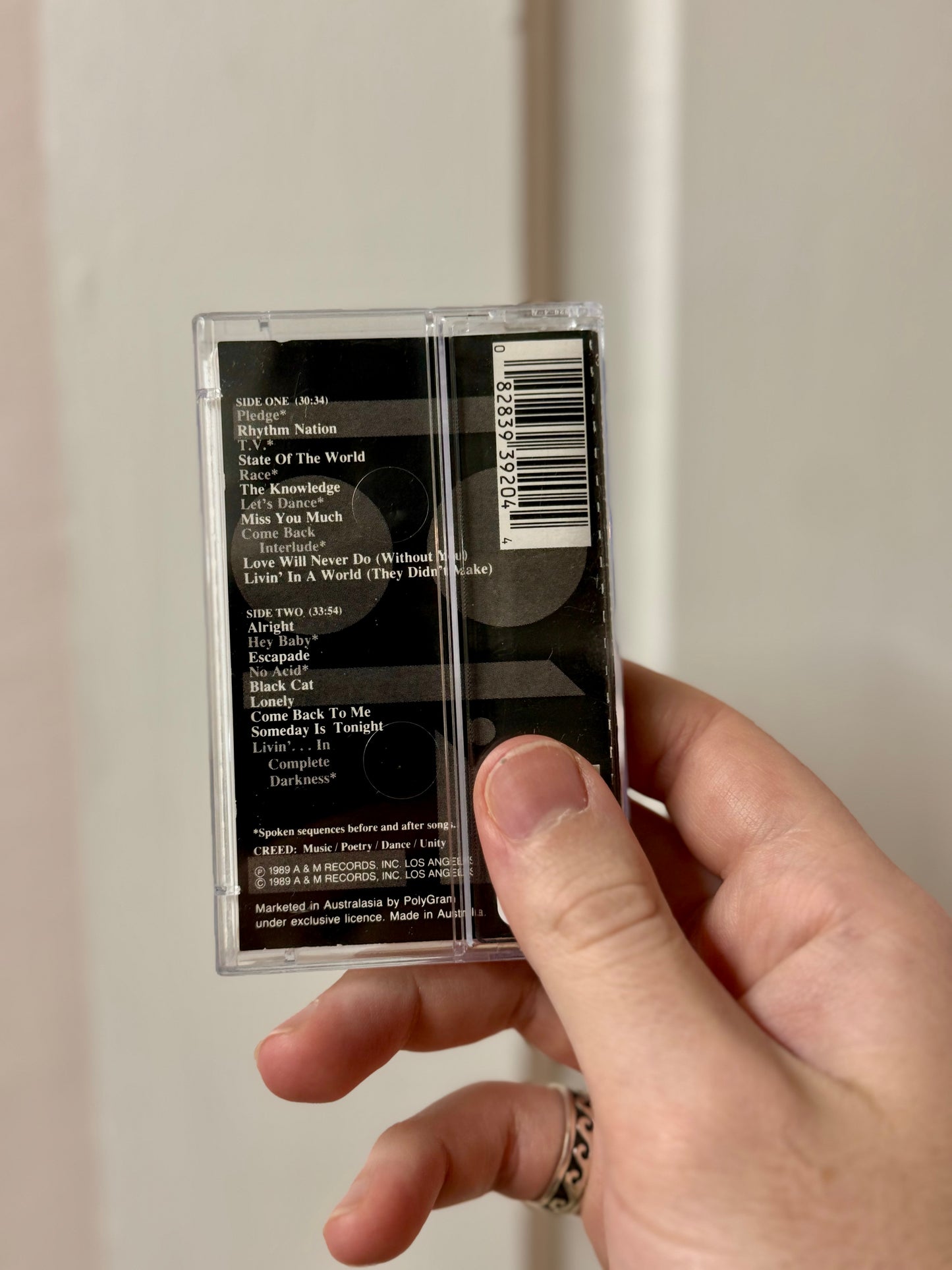 Janet Jackson Rhythm Nation - Vintage Cassette