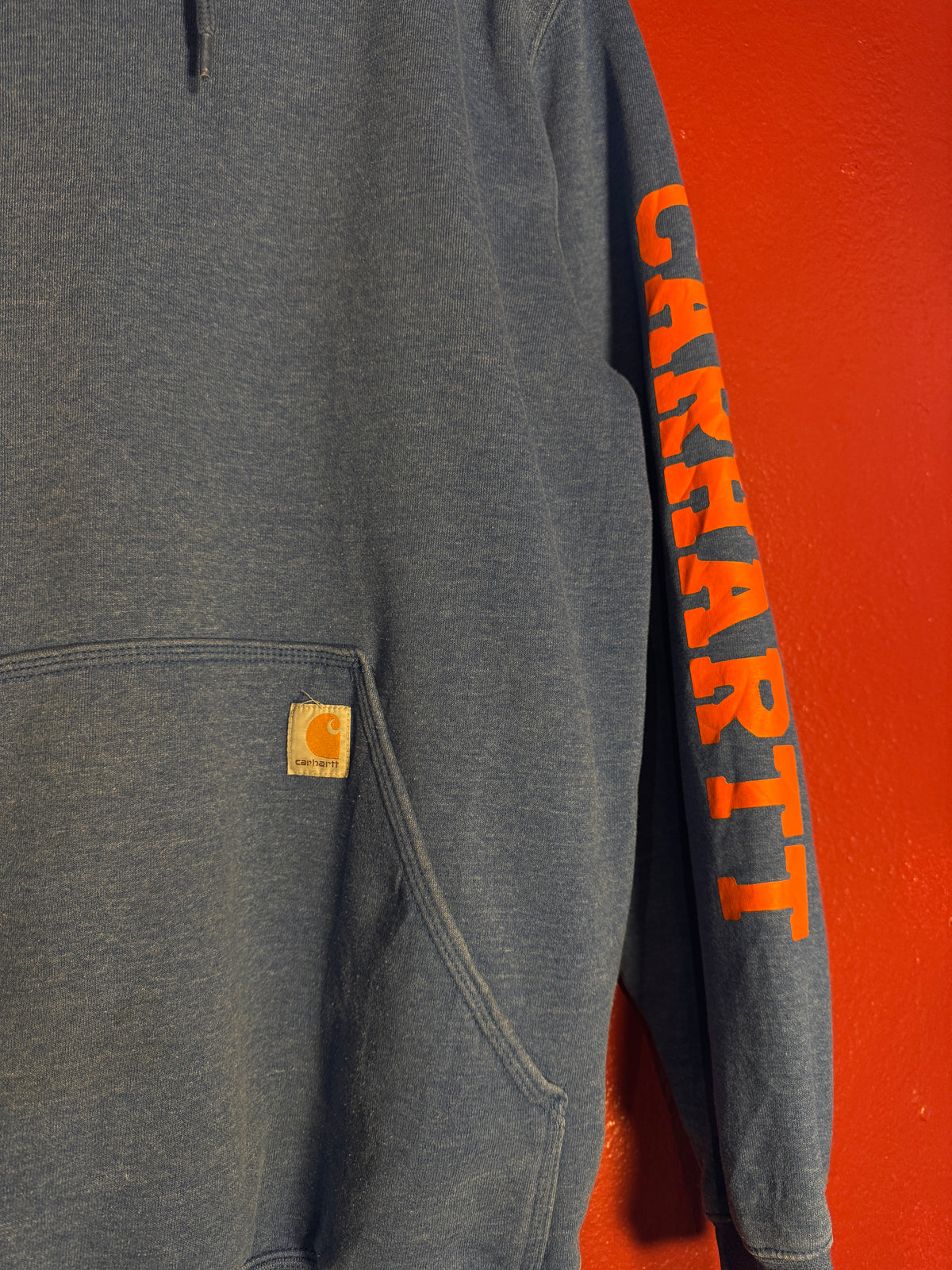 Vintage Carhartt Loose Fit Sleeve Logo Hoodie (M)