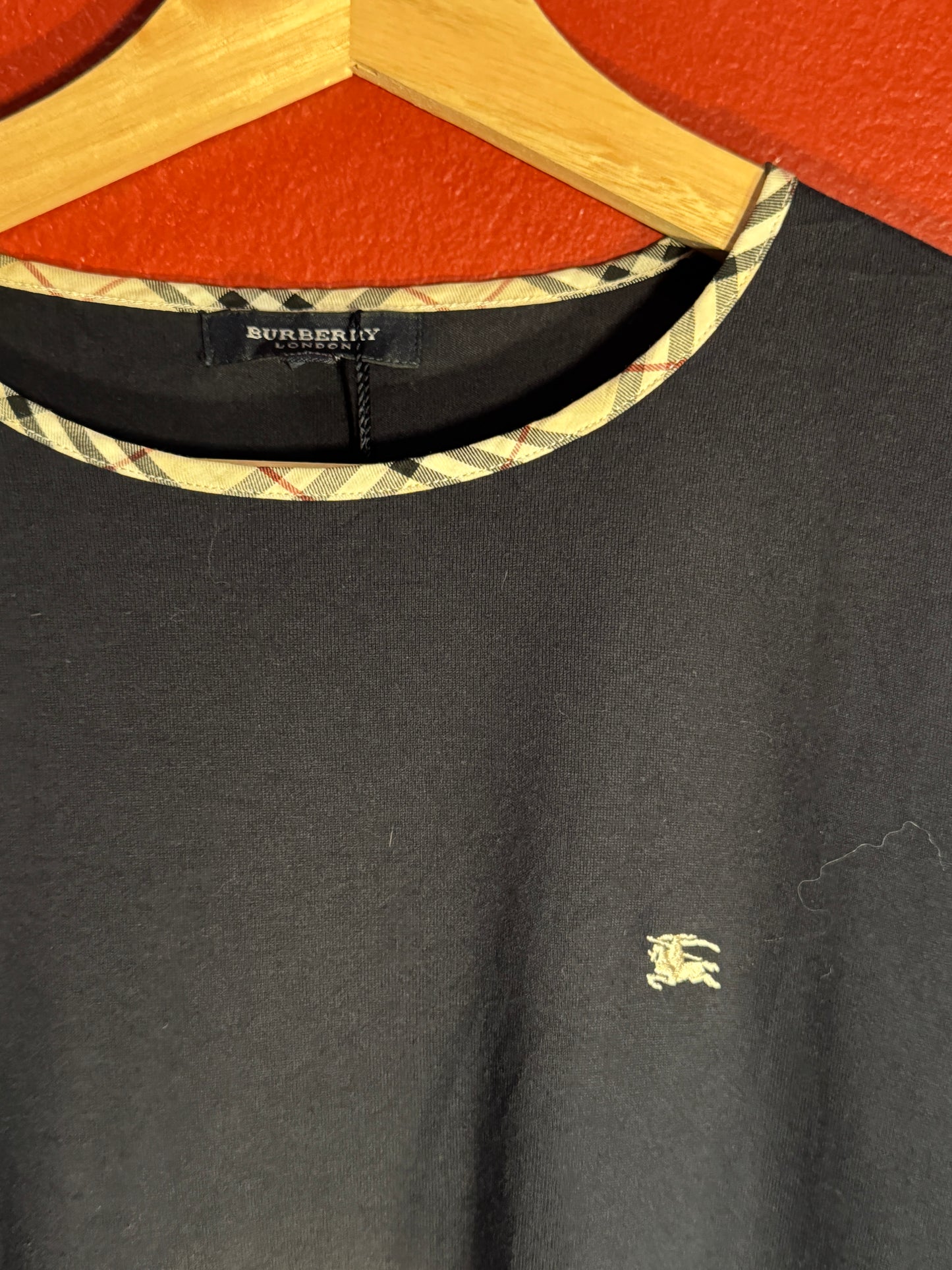 Burberry London Nova Check Trim Tee - S (AU 8-10)