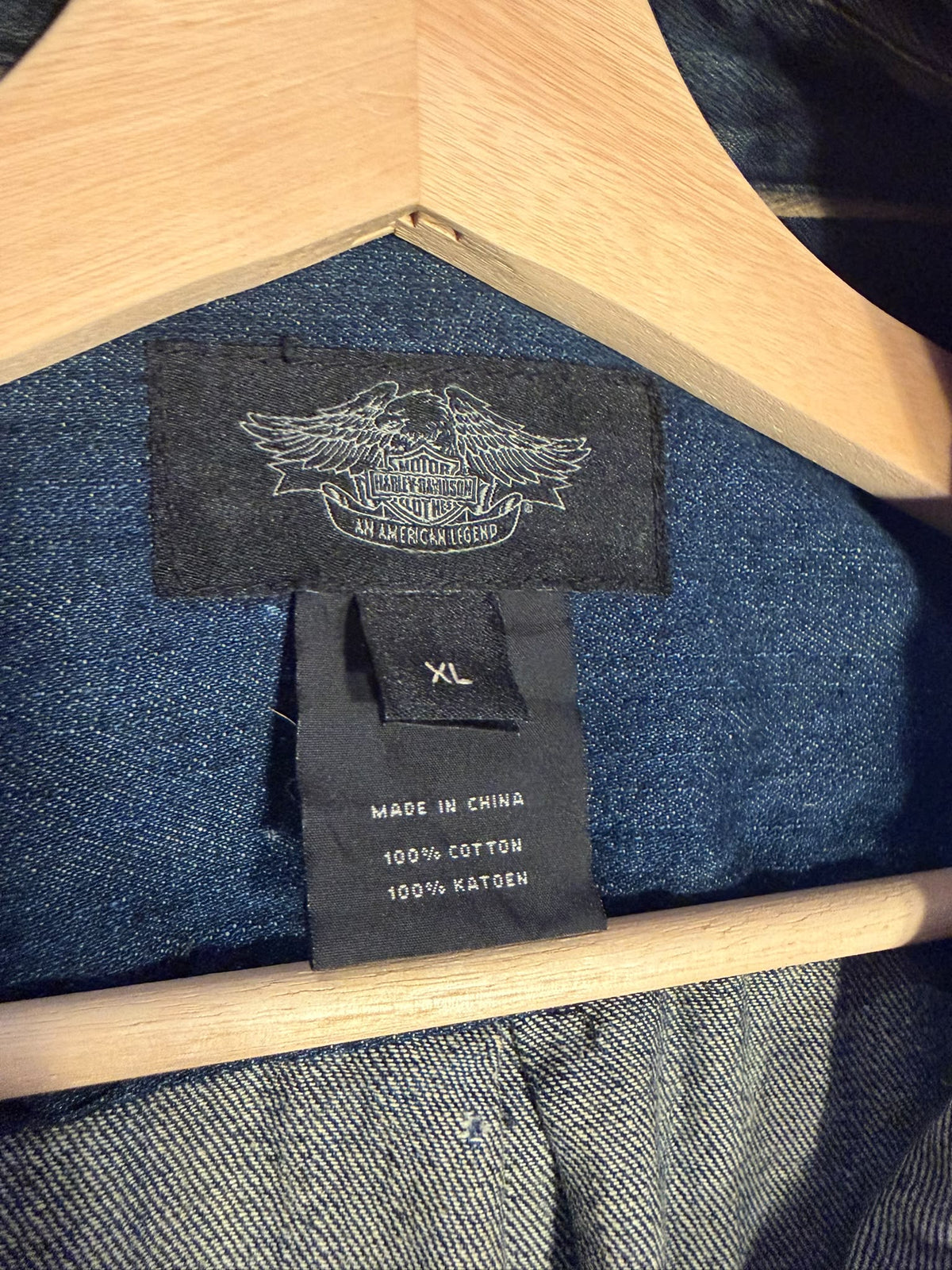 Harley-Davidson Black Denim Long-Sleeve Shirt [XL]