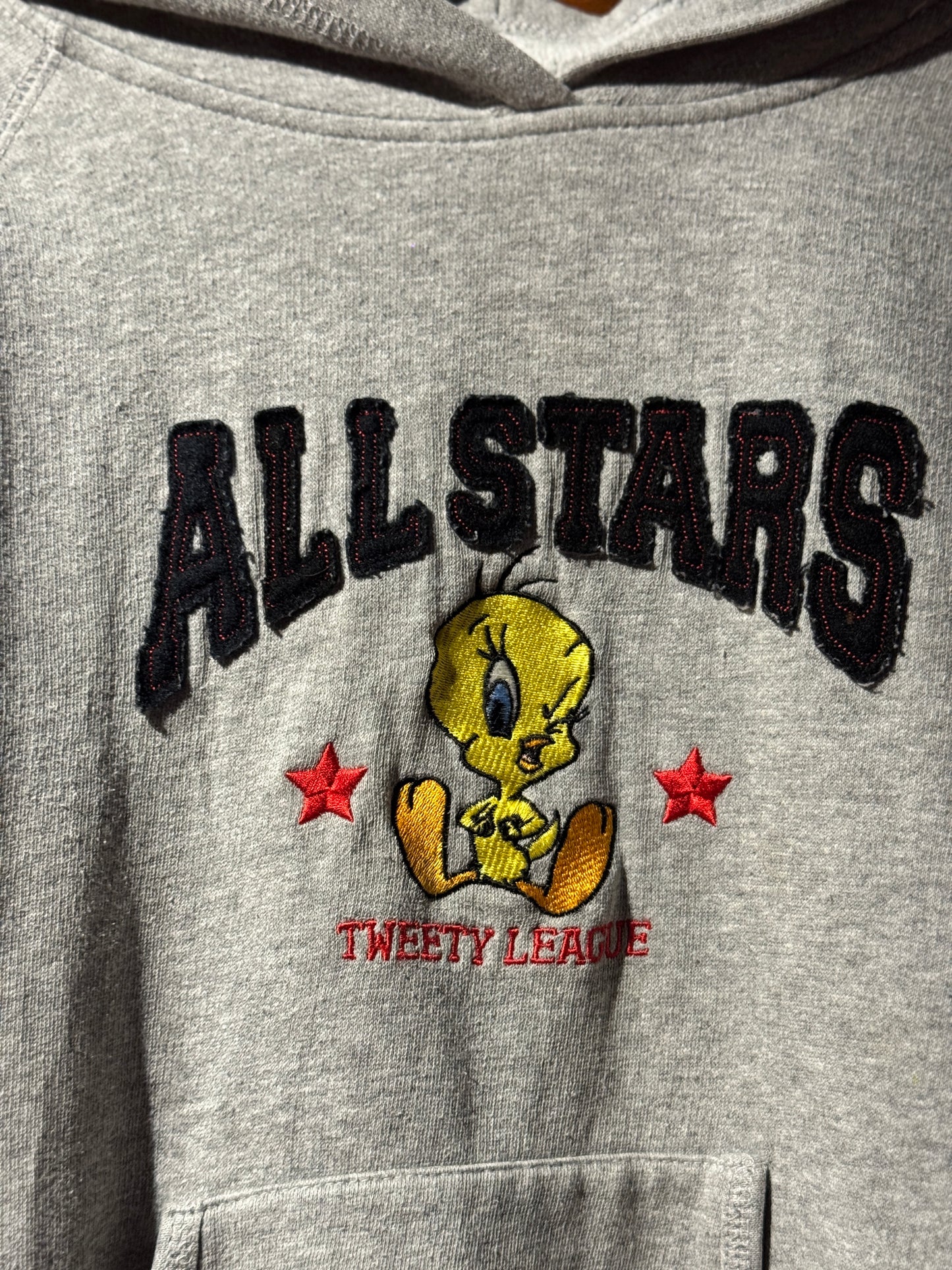 Vintage Looney Tunes "All Stars" Womens Hoodie - Grey [L]
