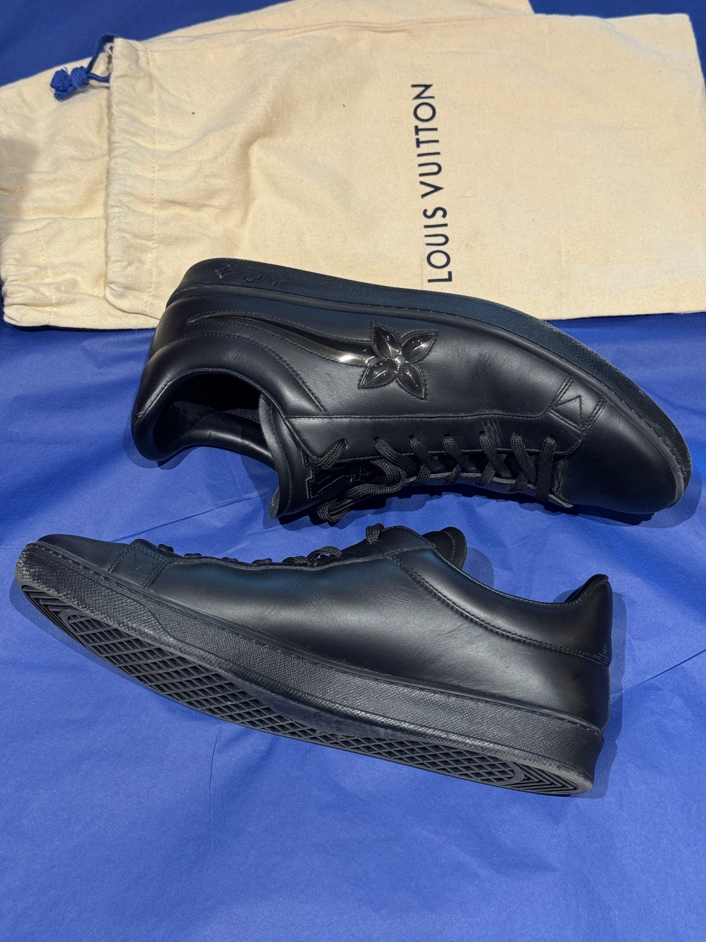 Louis Vuitton Black Leather Sneakers – Size 10 (Men’s fit)