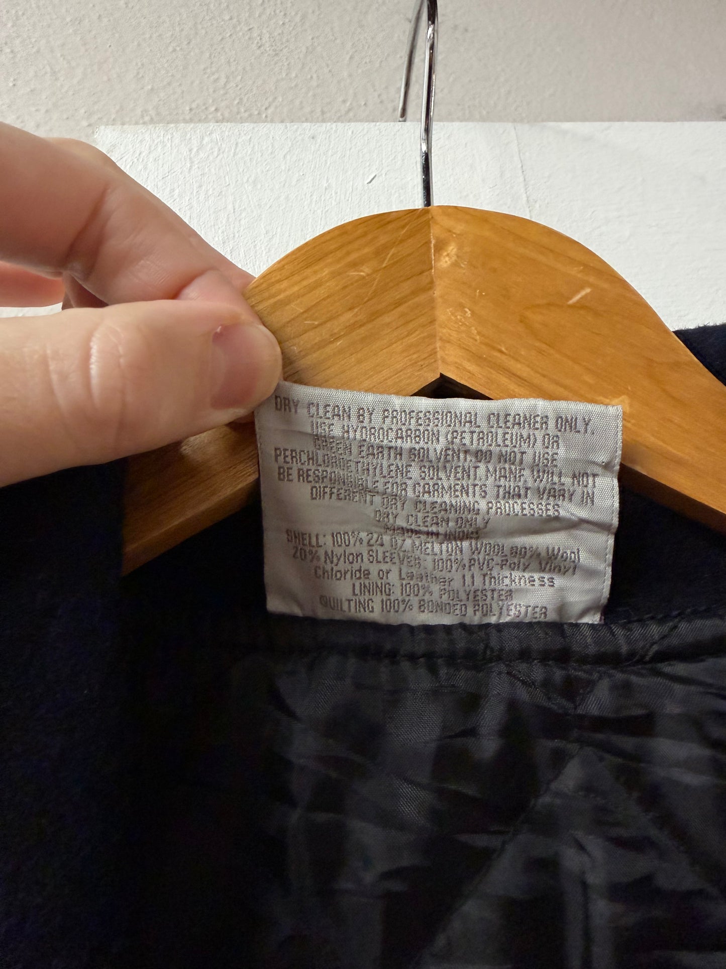 Navy Embroidered Varsity Jacket [S]