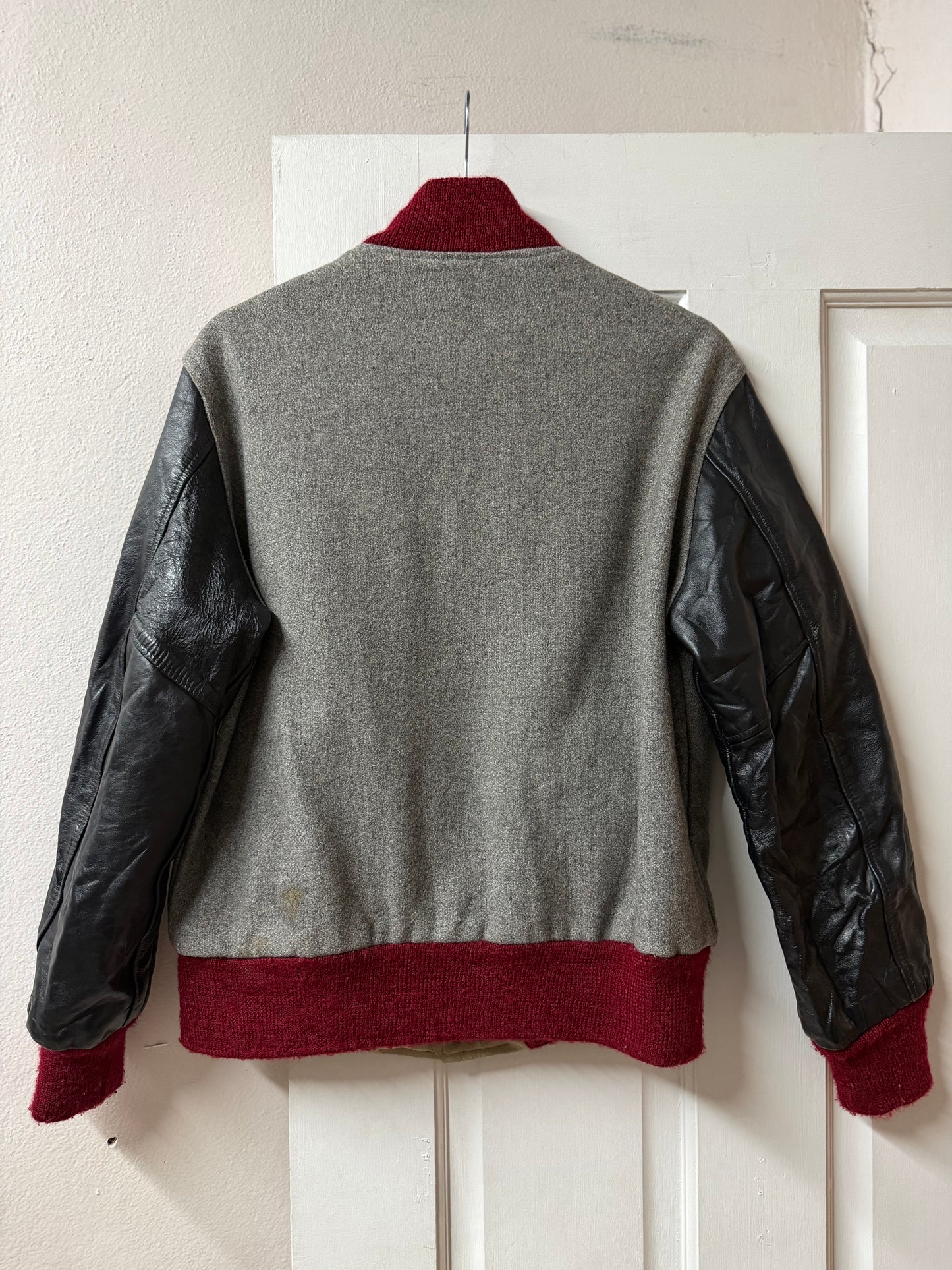 Kaye Bros Chenille Leather Varsity Jacket - Made in USA [M]