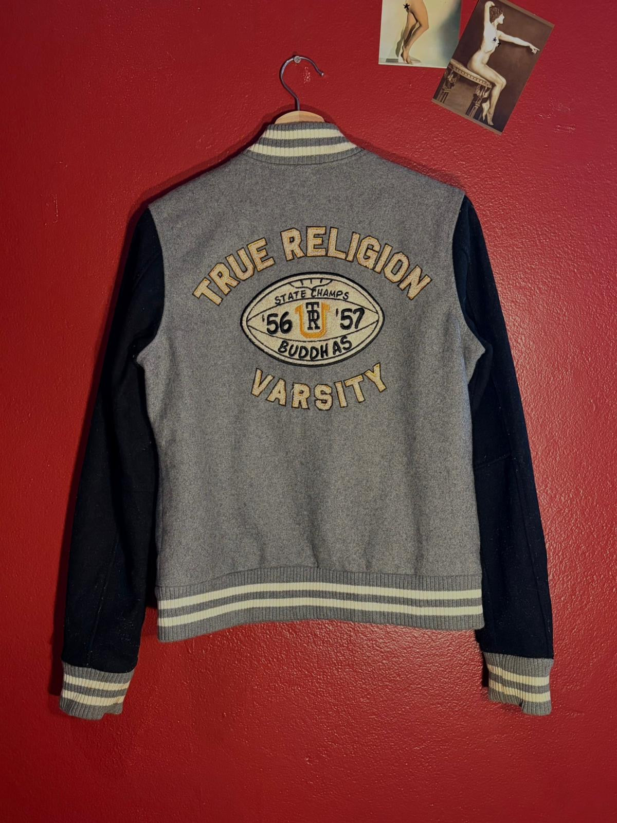 Vintage Y2K True Religion Varsity Jacket [L]