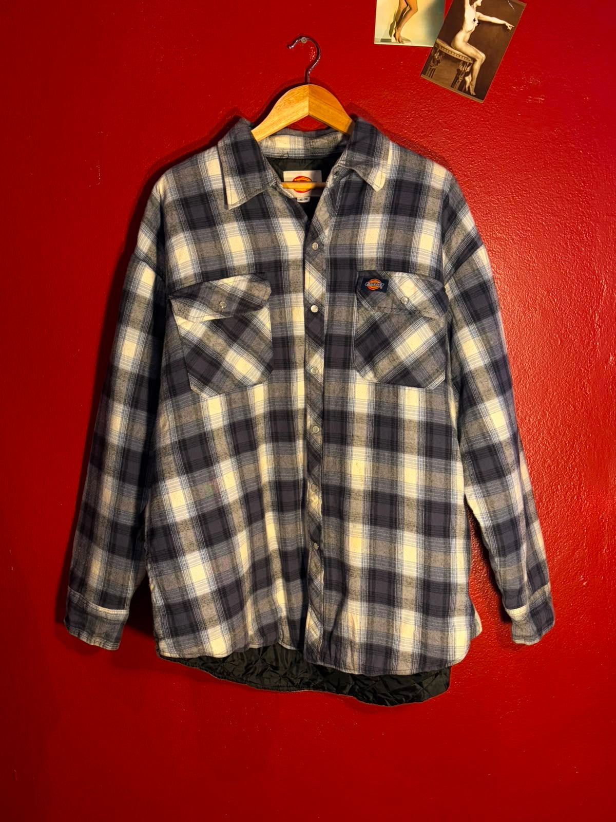 Vintage Dickies Quilted Plaid Flannel Shirt Jacket [XL]