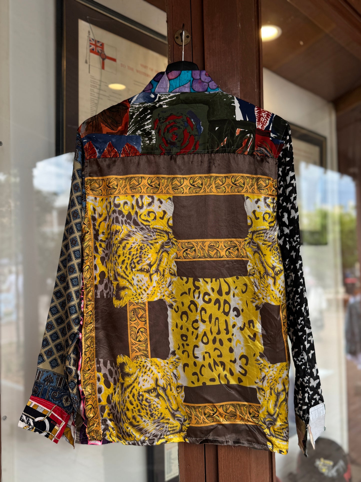 Vintage Silk Reworked Button Up [S]