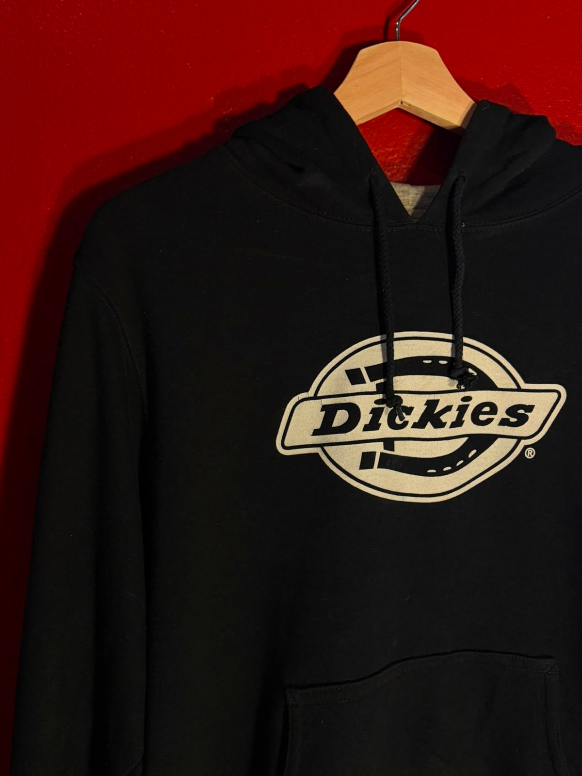 Dickies Girl Black Logo Sleeve Hoodie [L]
