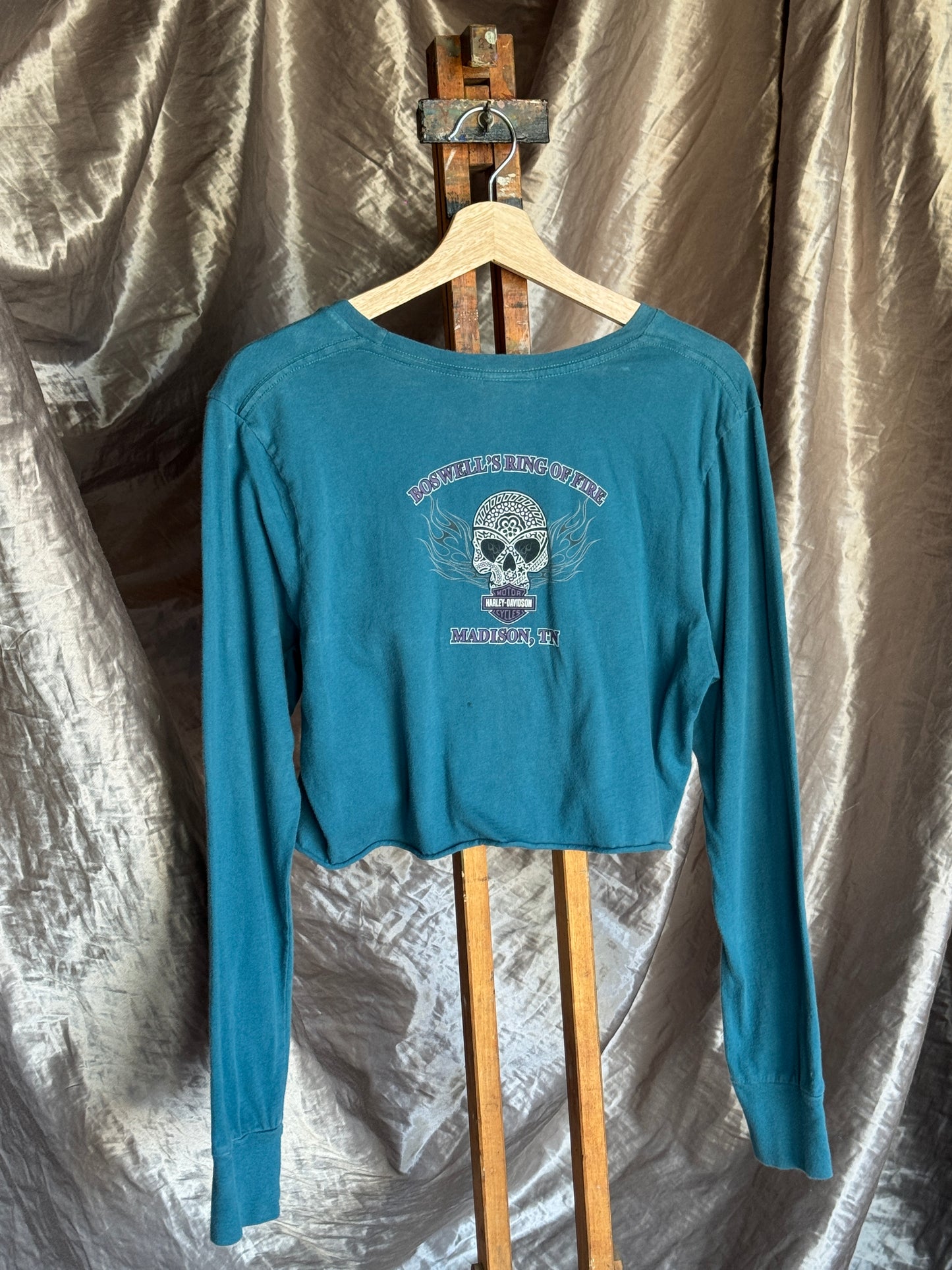 Vintage Cropped Harley Davidson Tee [XL]