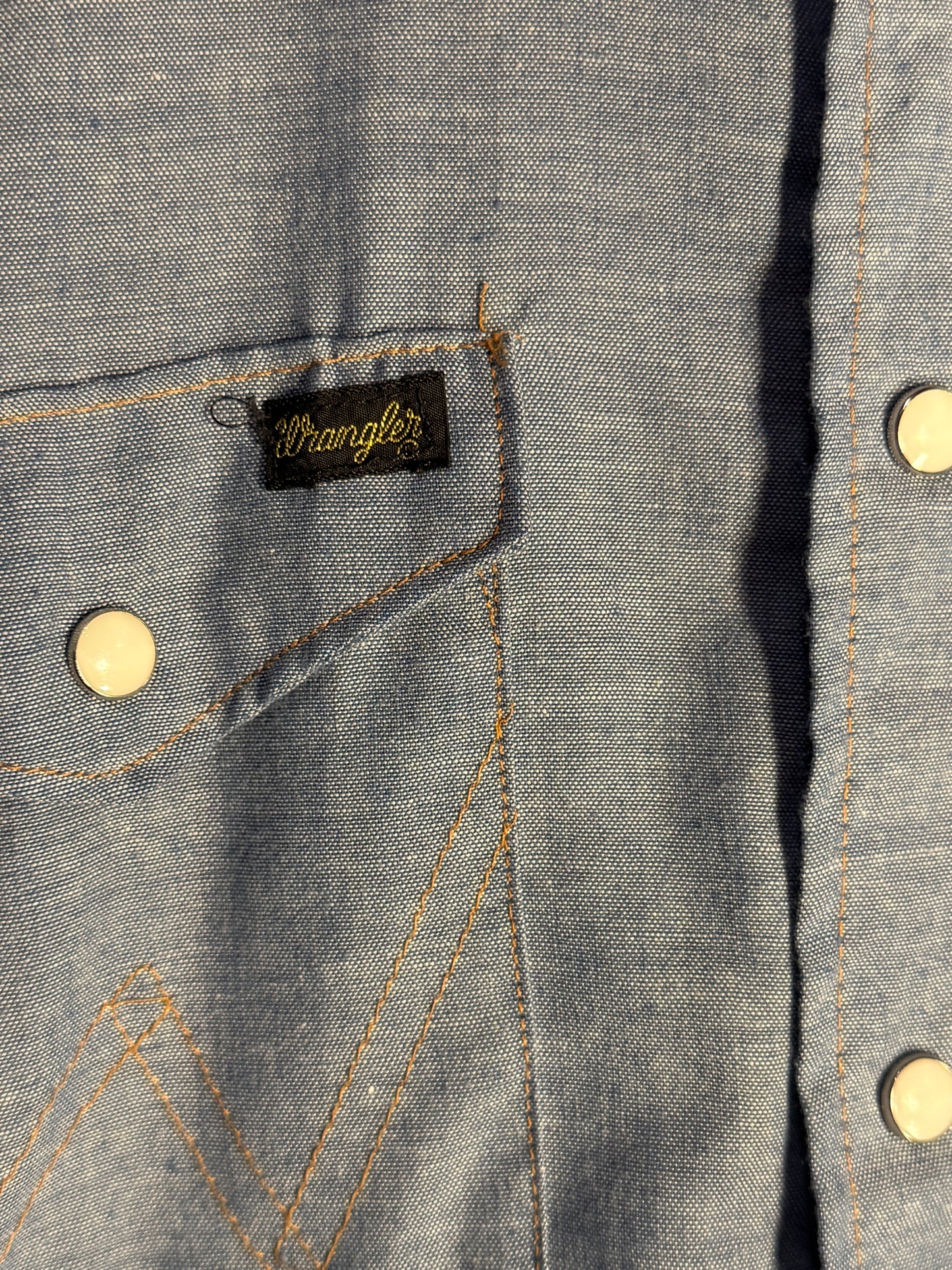 Wrangler Sanforized Western Chambray Shirt - USA Made [AU S]