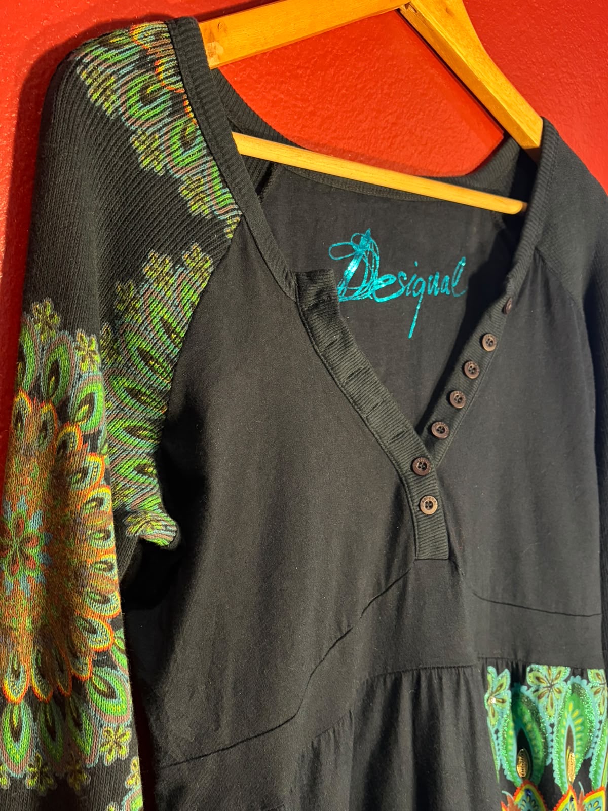 Desigual Embellished Patchwork Tunic Dress