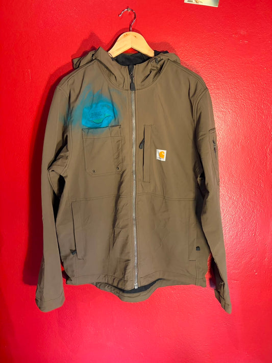 Vintage Carhartt Rain Defender Hooded Softshell Jacket - L (AU L/XL)