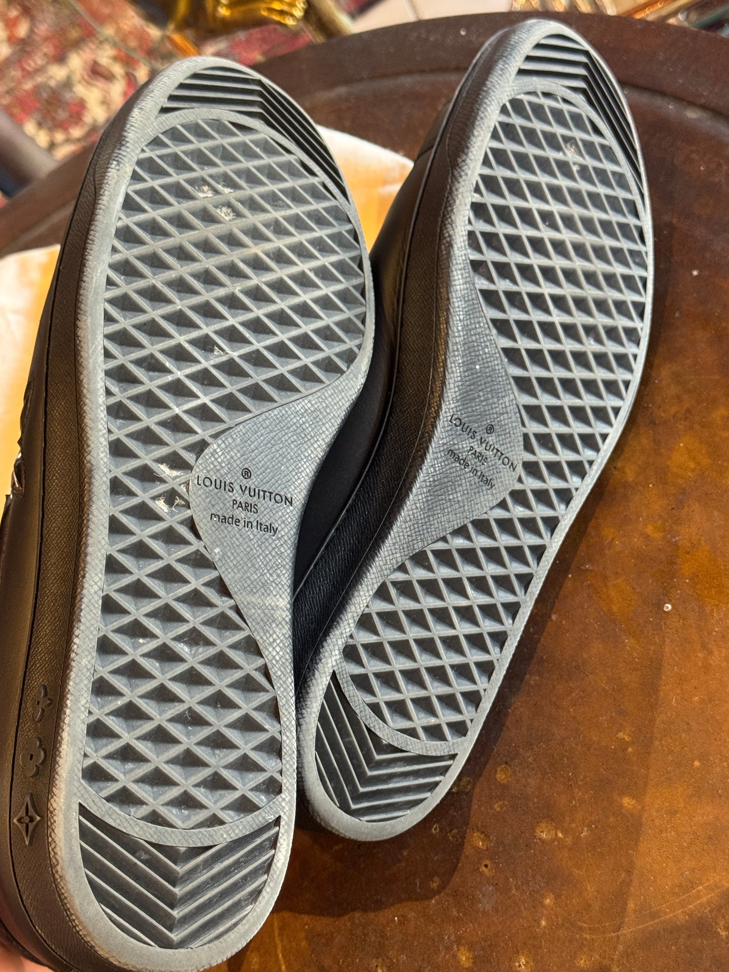 Louis Vuitton Black Leather Sneakers – Size 10 (Men’s fit)