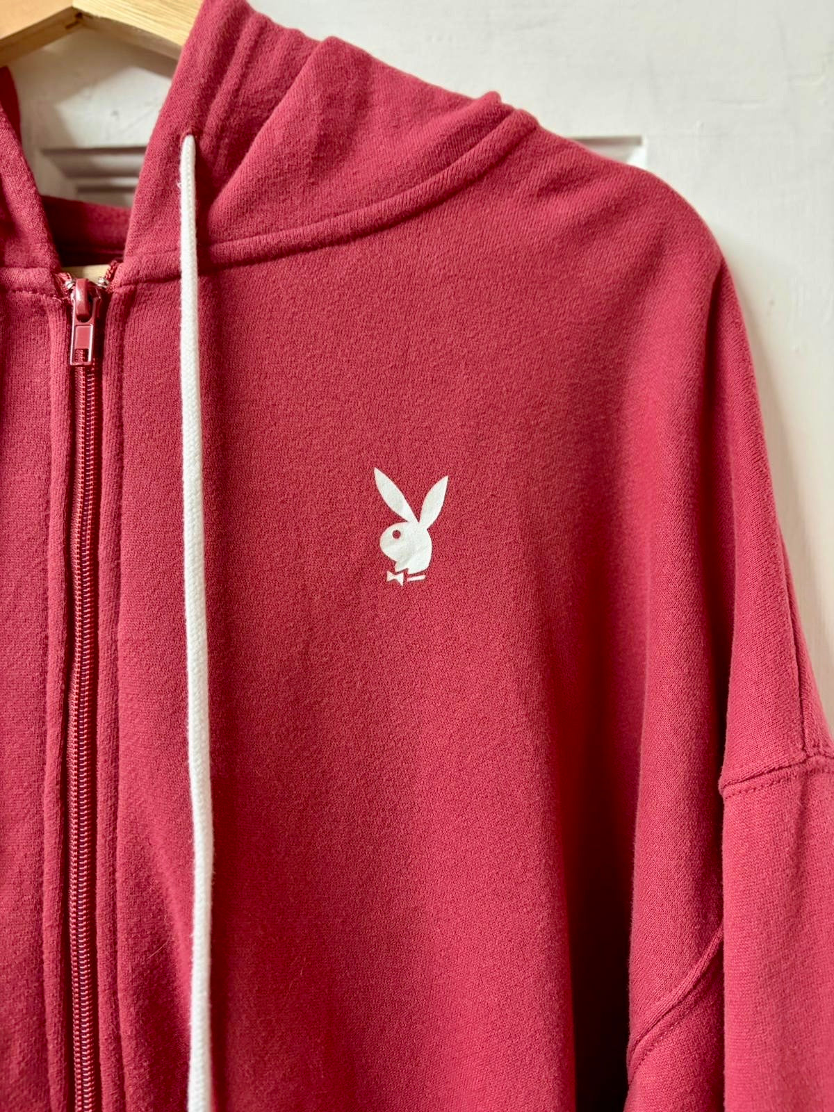 Red Playboy Zip Up Hoodie [M]