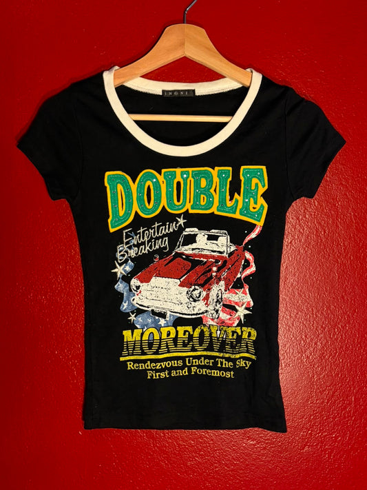 Y2K Igni “Double Motor” Graphic Baby Tee [XS]