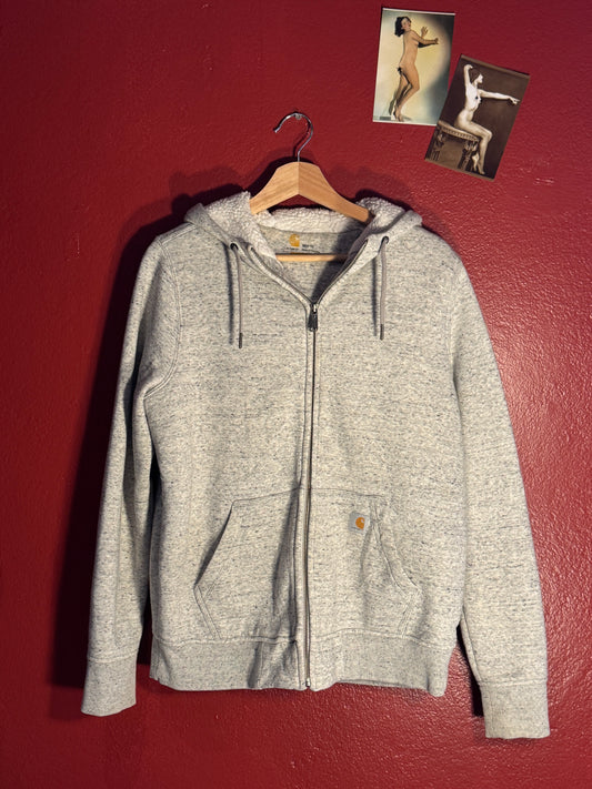 Vintage Carhartt Sherpa Lined Full Zip Hoodie (M)