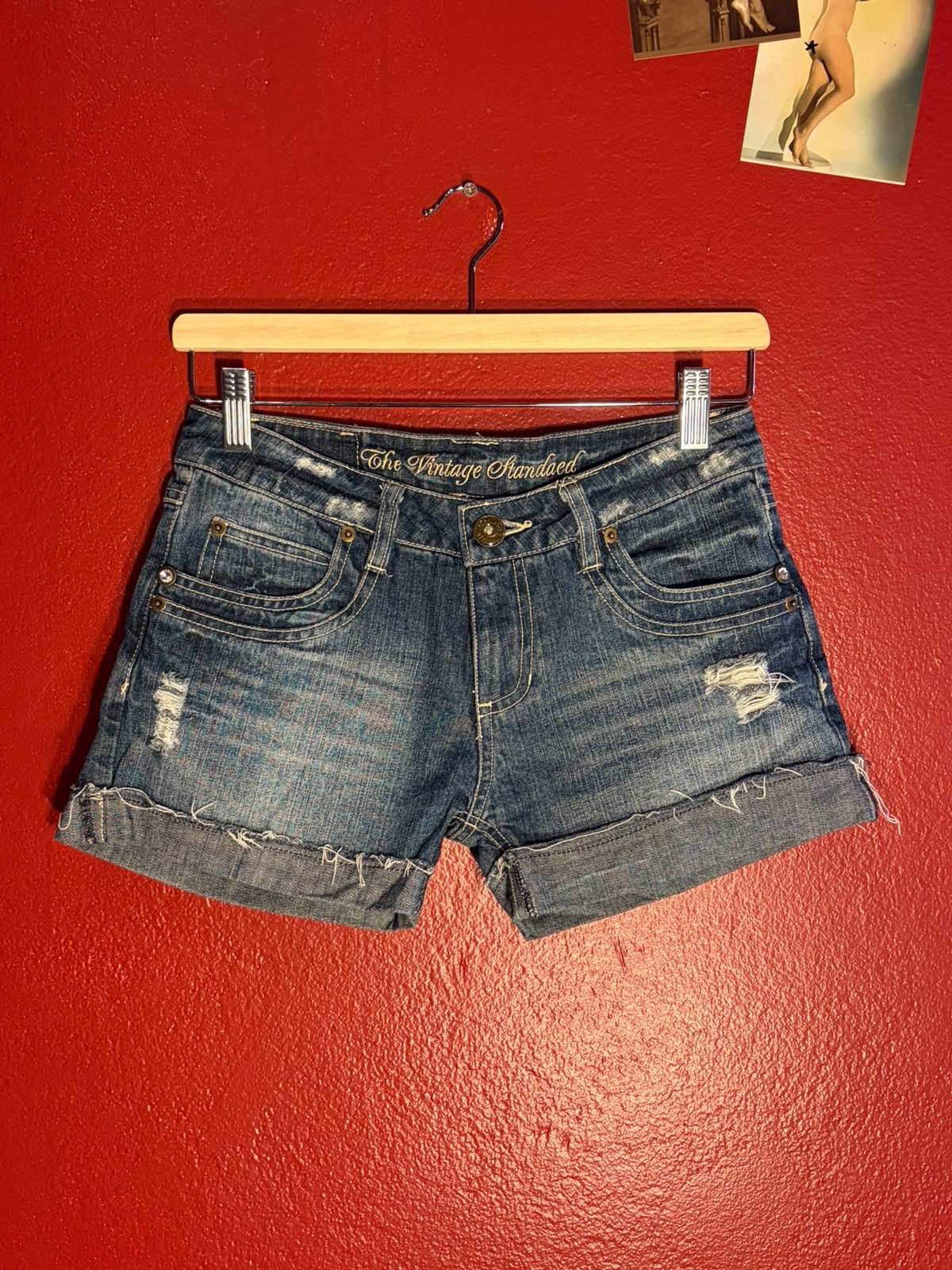 Y2K Sky Bomber Distressed Denim Shorts (AU 6-8)