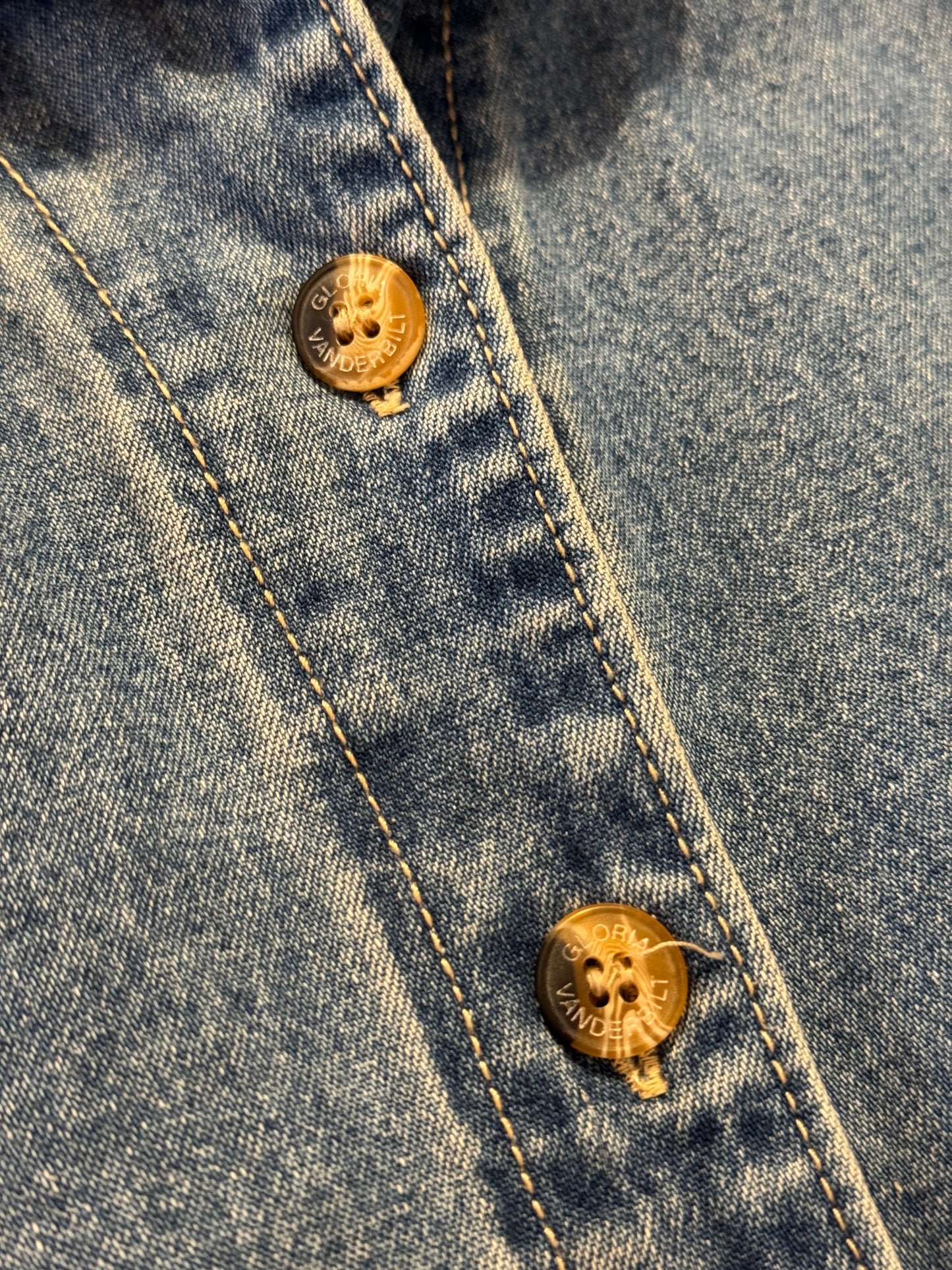 90s Vintage Gloria Vanderbilt Denim Romper [M]