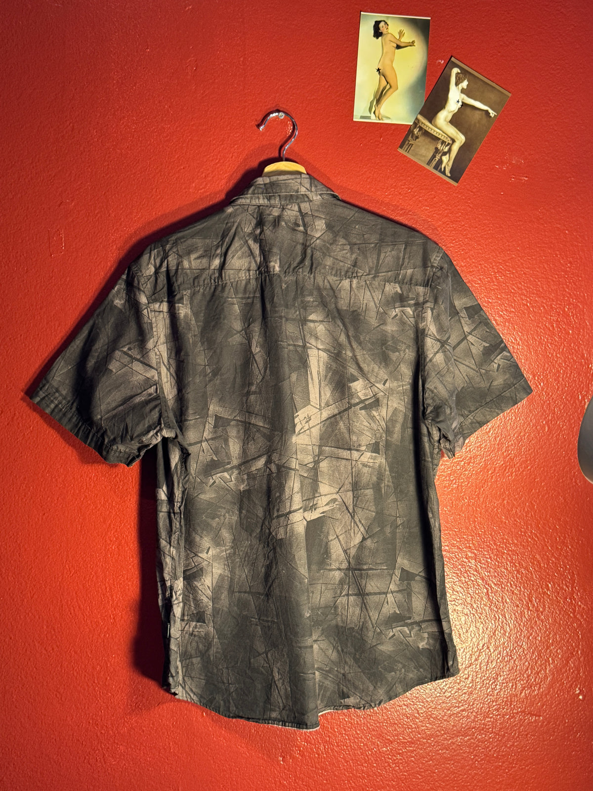 Calvin Klein Abstract Print Short Sleeve Shirt [L]