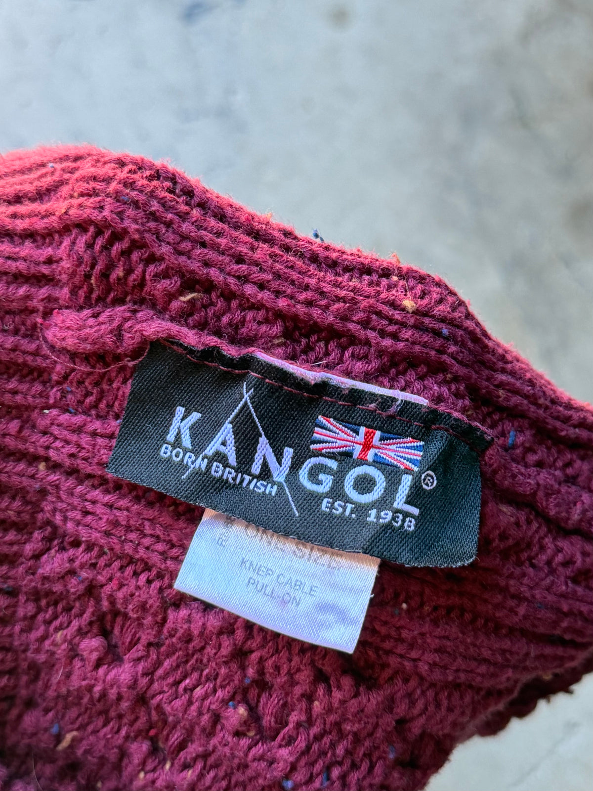 Red Cable Knit Kangol Beanie
