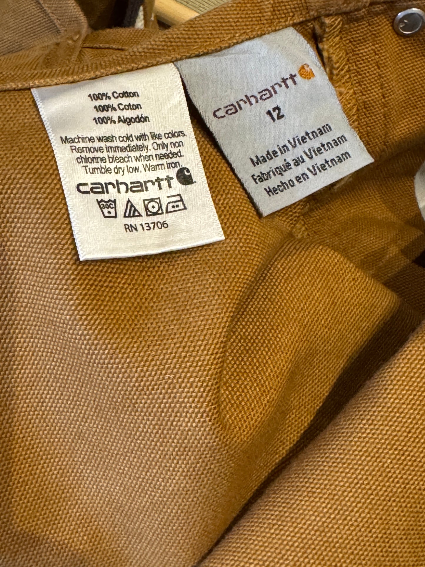 Carhartt Duck Canvas Bib Overalls - W32