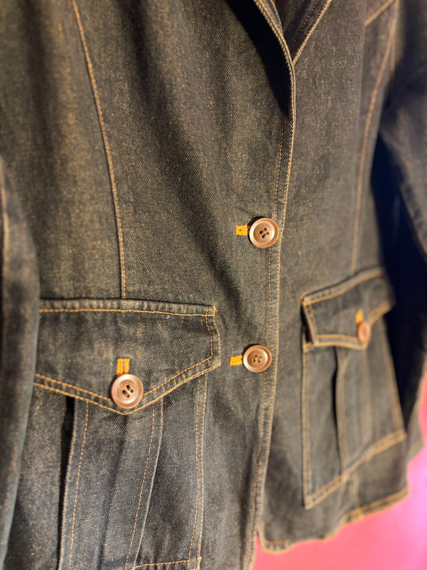 Vintage Dark Wash Denim Blazer - M (AU 10-12)
