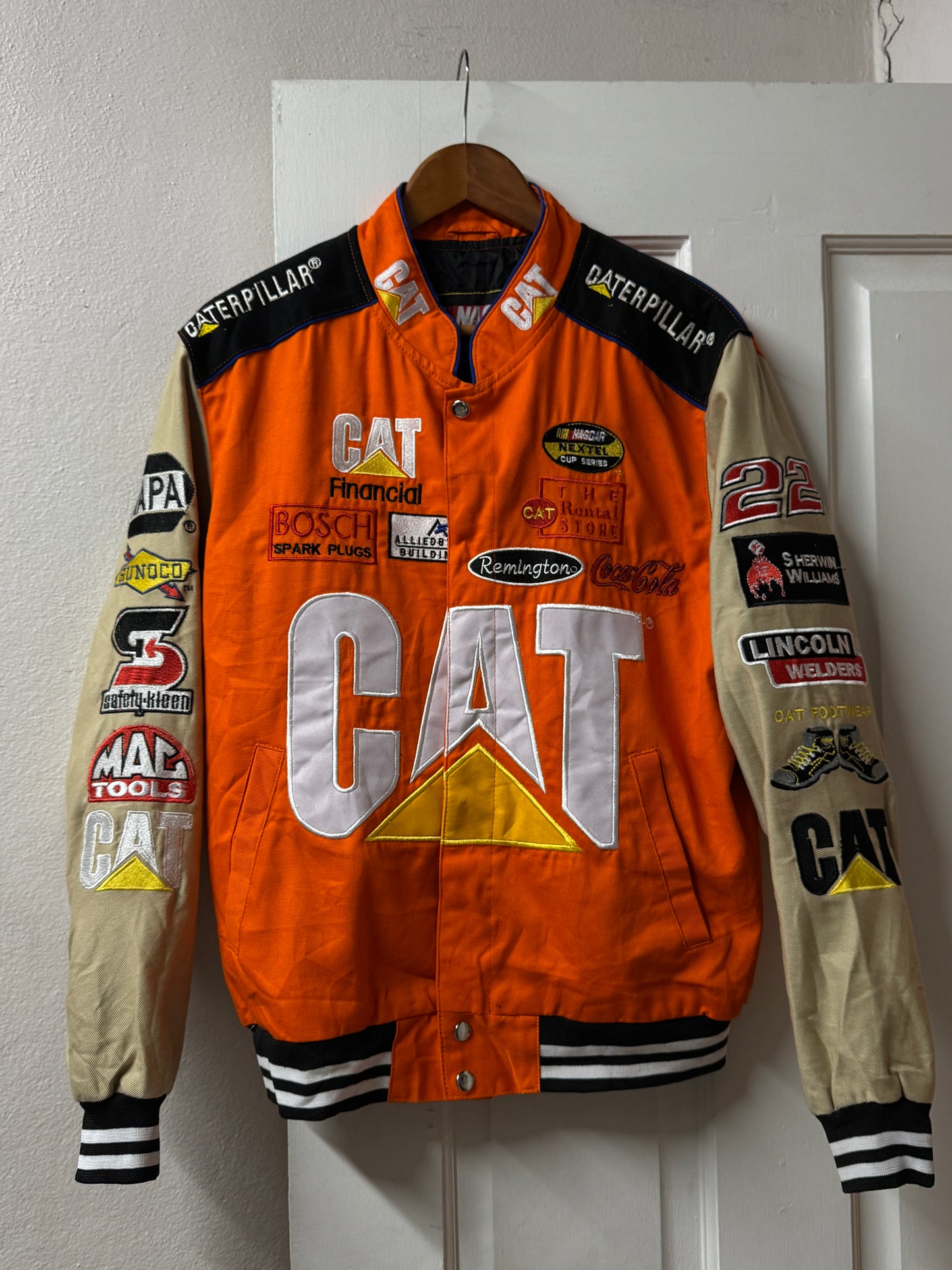 Cat Racing Nascar Jacket Reworked Caterpillar Style [L]