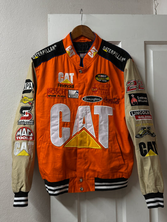 Cat Racing Nascar Jacket Reworked Caterpillar Style [L]