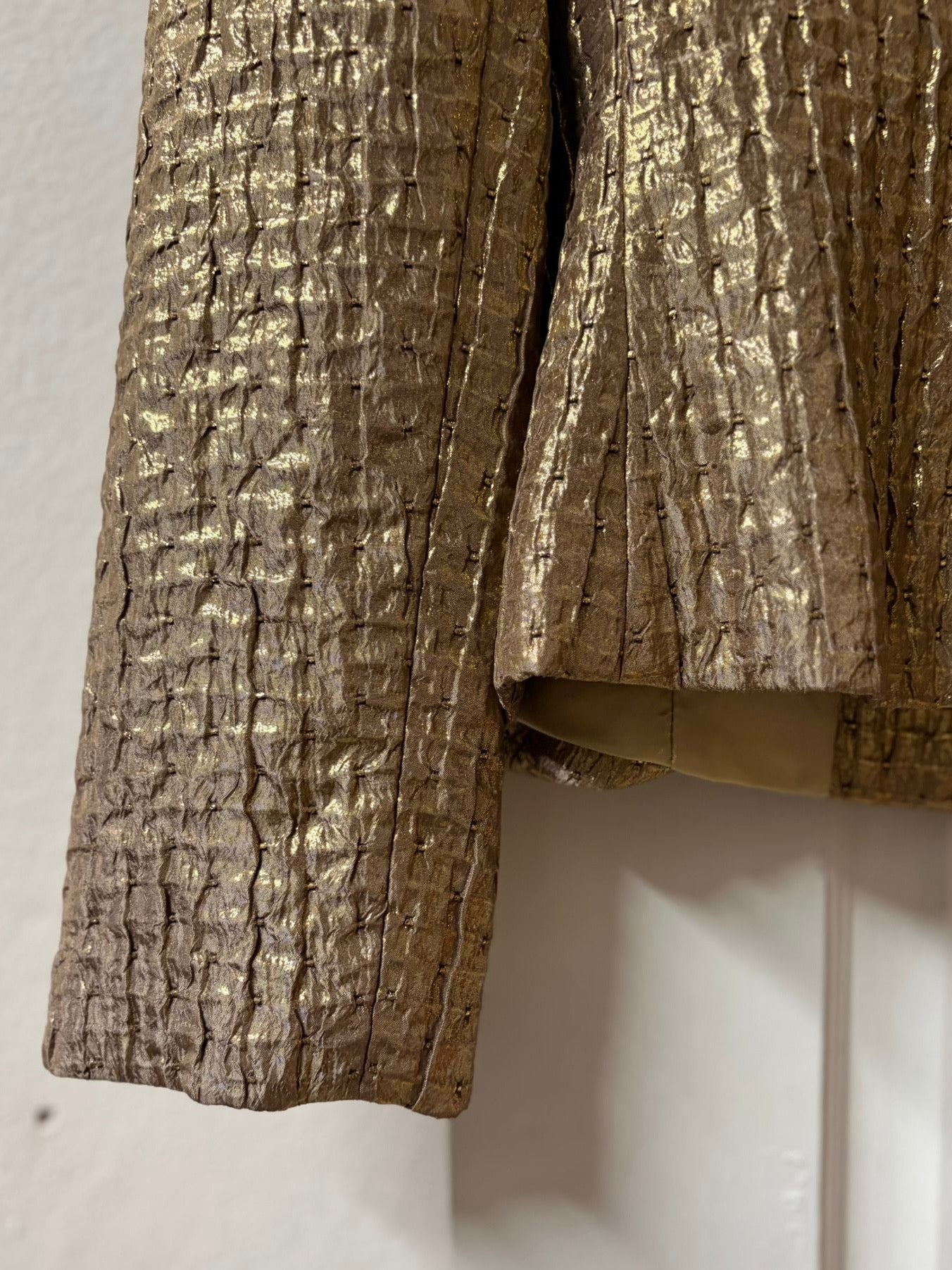 Early 90s Carla Zampatti Metallic Gold Jacket - Made in Australia [Size: AU 16]