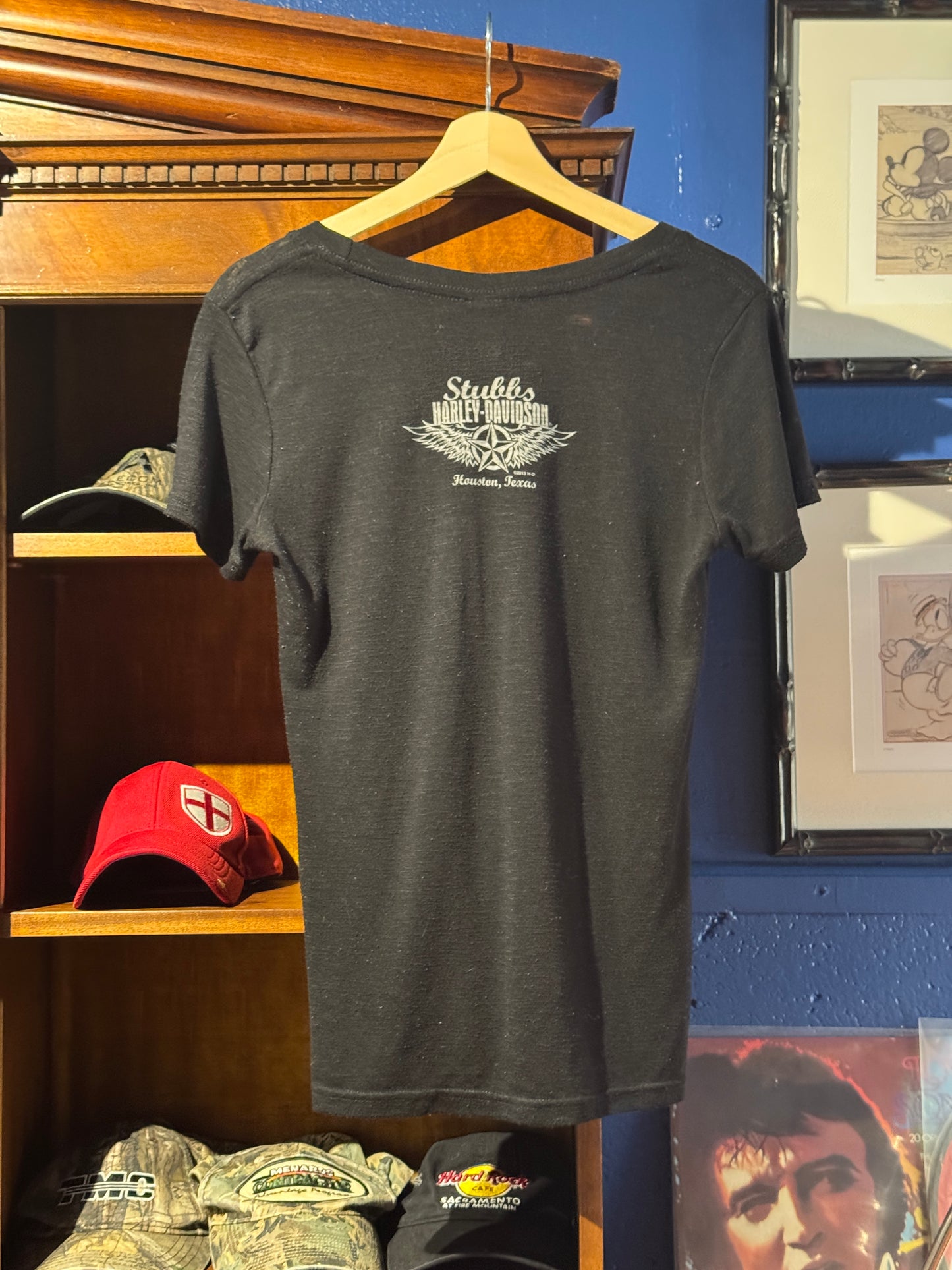 Vintage Harley Davidson Houston Texas Womens T Shirt [L]