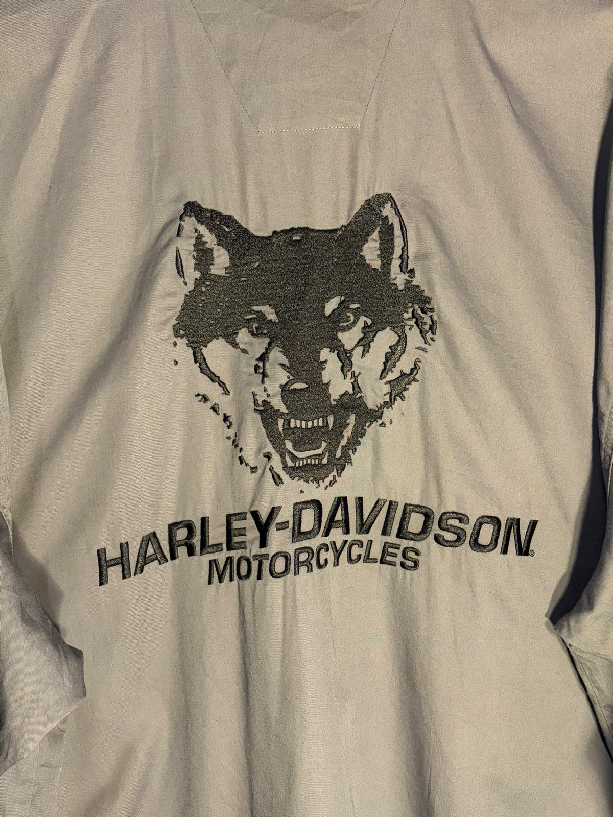 Harley-Davidson Wolf Embroidered Long-Sleeve Shirt [XL]
