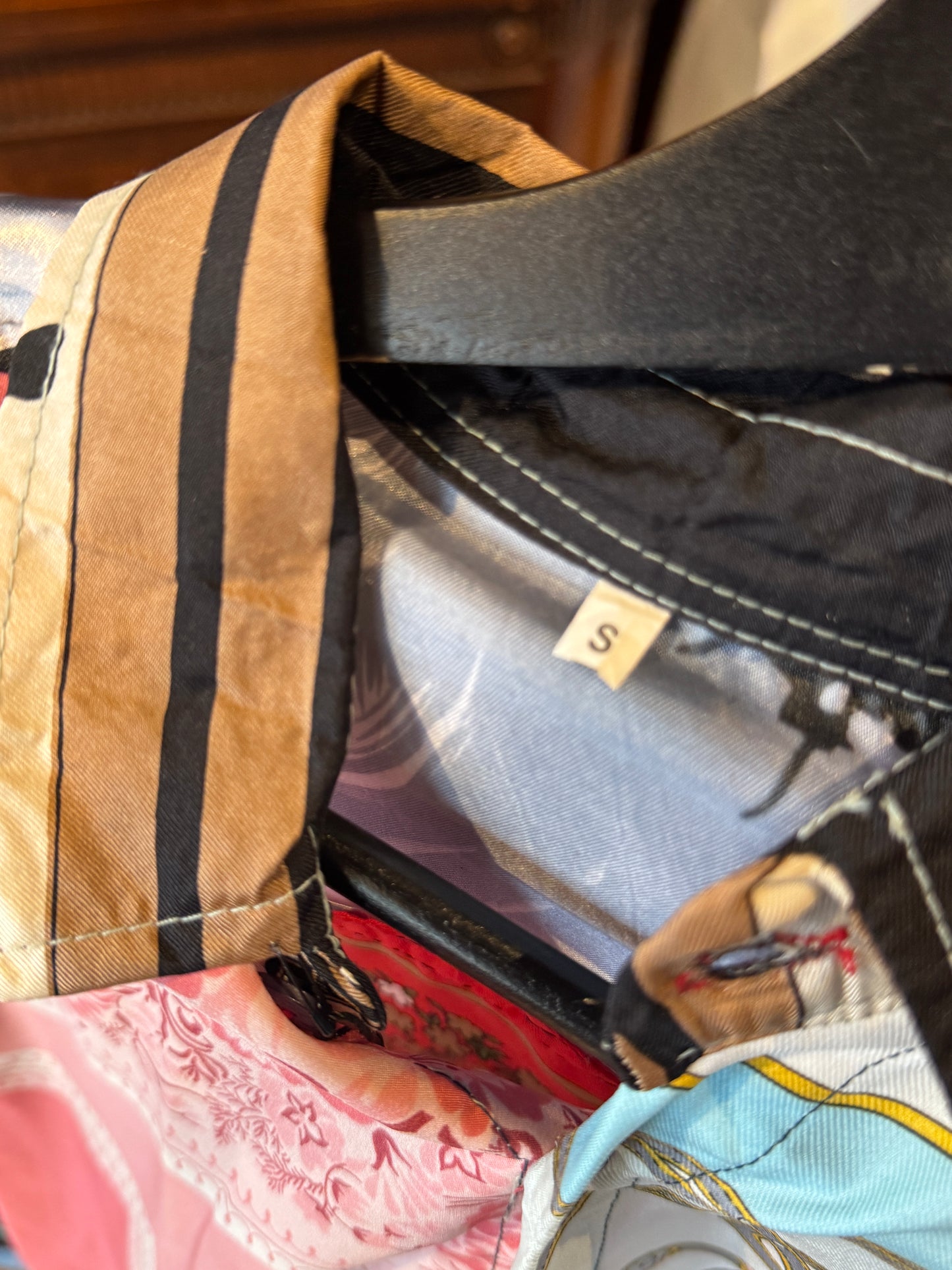 Vintage Silk Reworked Button Up [S]