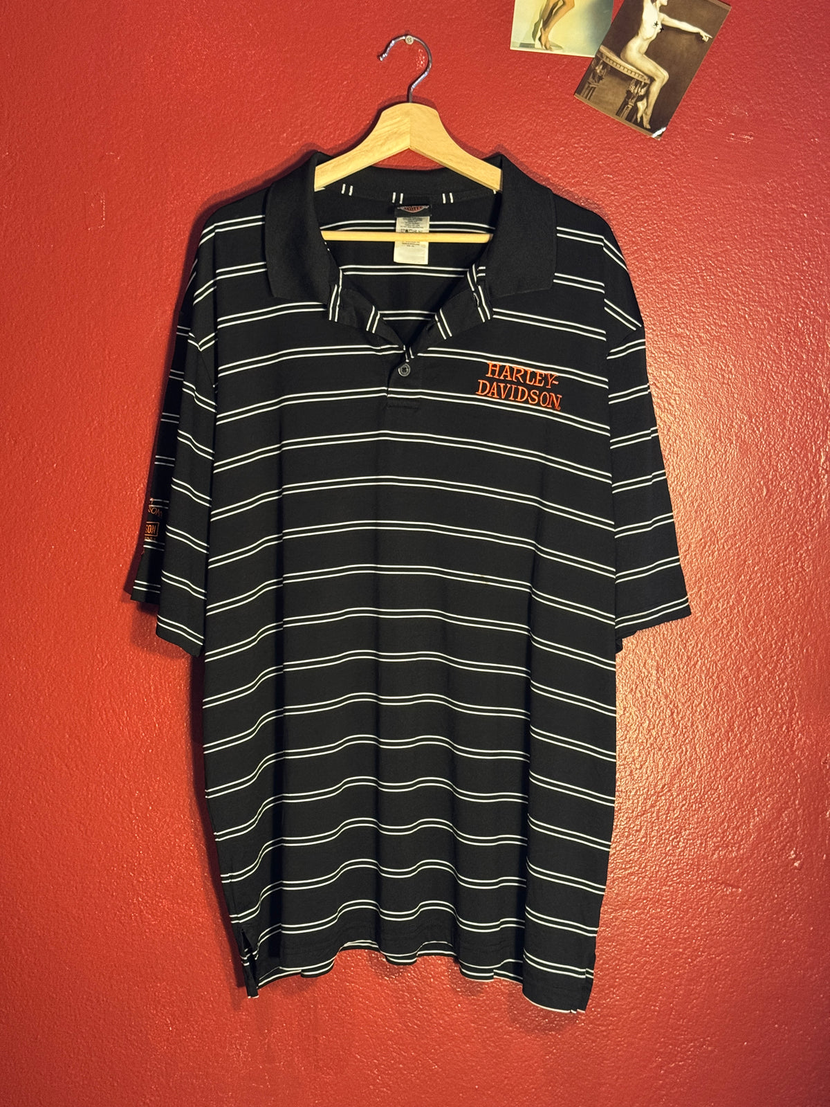Harley Davidson Eagles Nest Striped Polo [3XL]