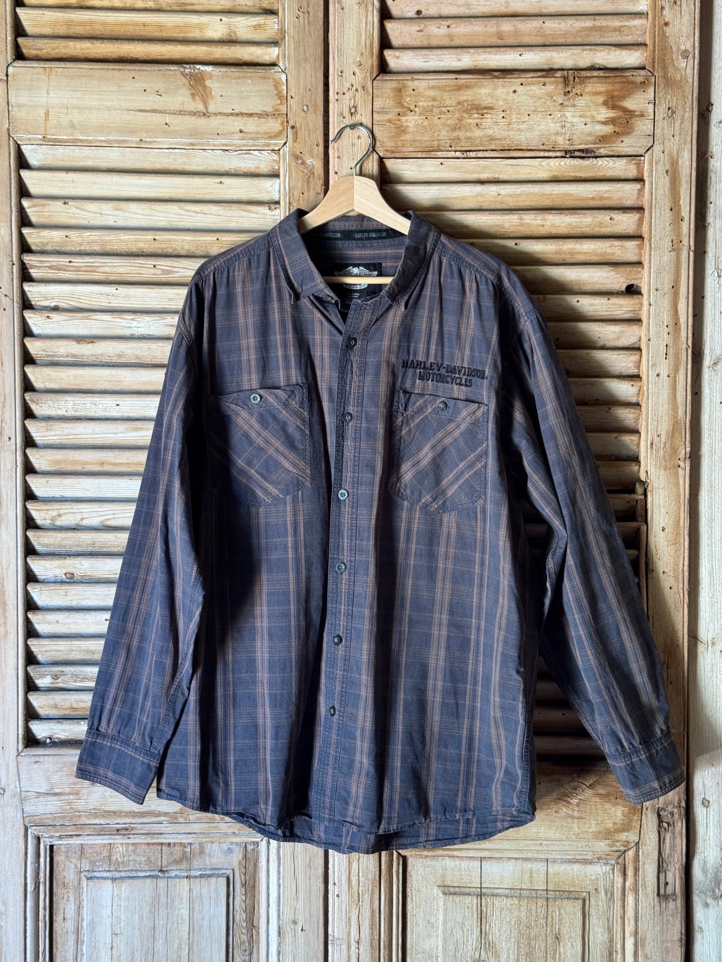 Vintage Harley-Davidson Plaid Long Sleeve Shirt – XL