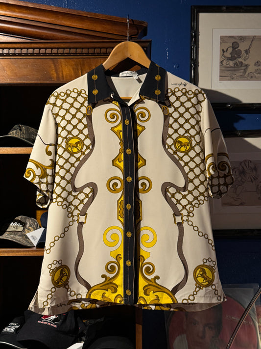 Vintage Gianfranco Ferré Chain Print Blouse