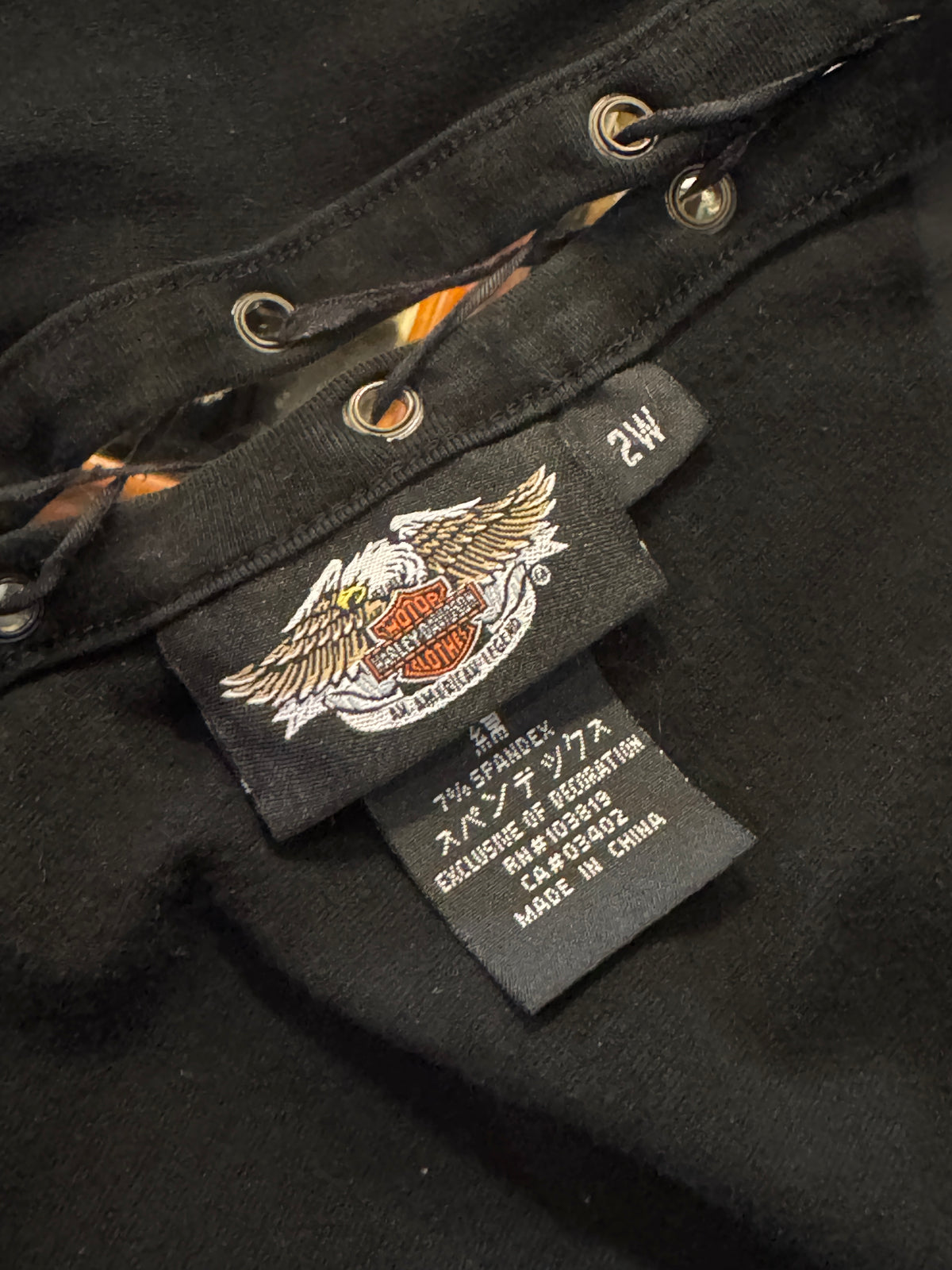 Harley Davidson Lace Up Sleeveless Tank [2W]