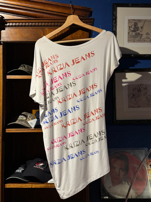 Vintage Italian Krizia Jeans Logo Tee Dress