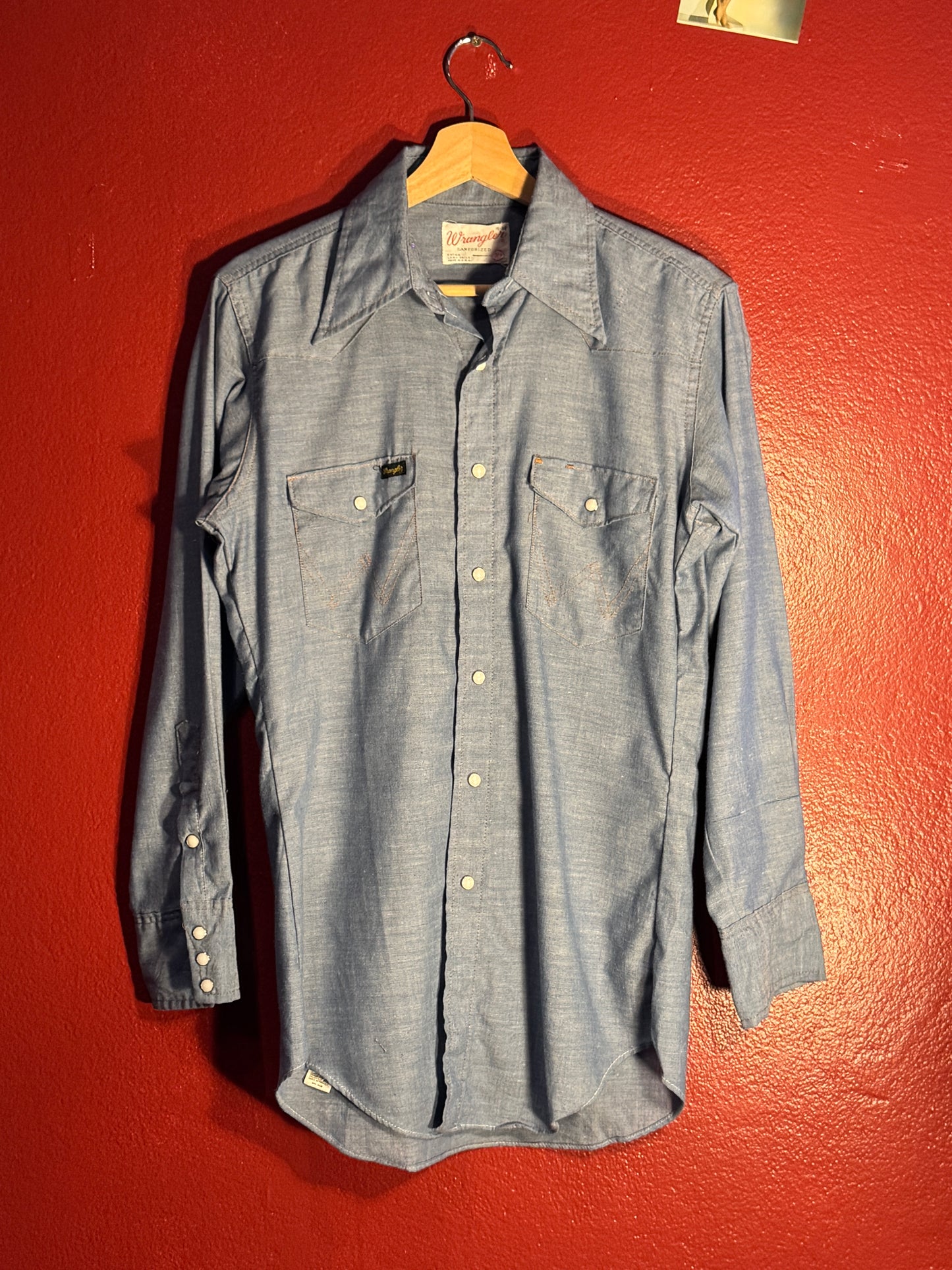 Wrangler Sanforized Western Chambray Shirt - USA Made [AU S]