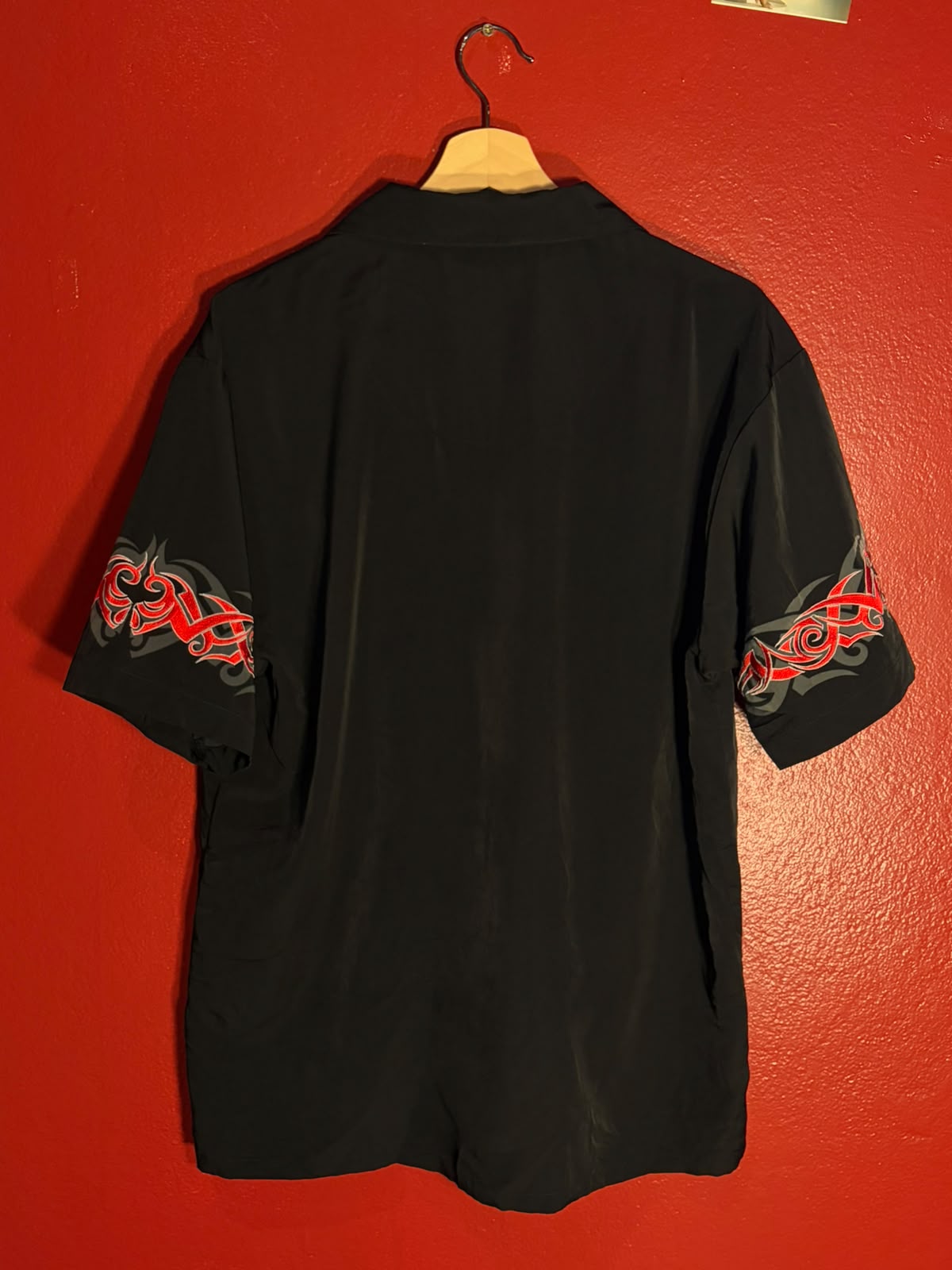 Dragonfly Tribal Print Short Sleeve Shirt - Y2K [M]