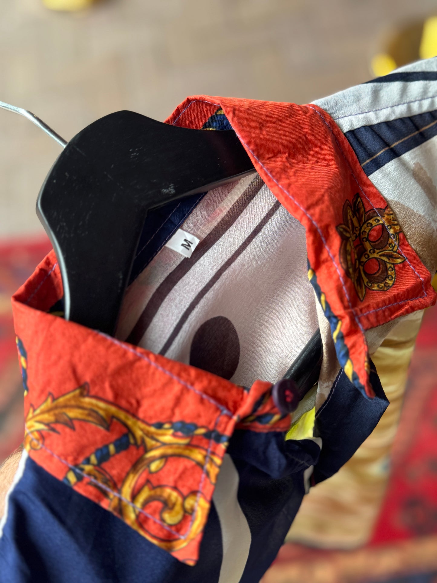 Vintage Silk Reworked Button Up [M]