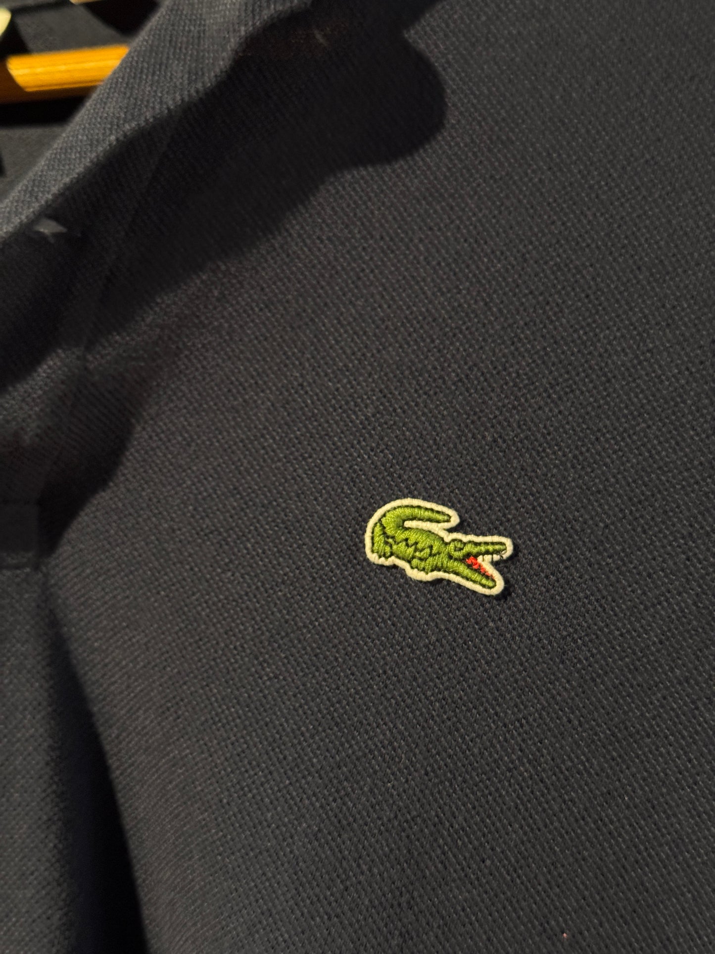 Vintage Lacoste Long Sleeve Polo – Navy (M)