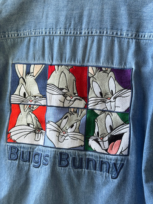 Vintage Bugs Bunny Denim Shirt [L]