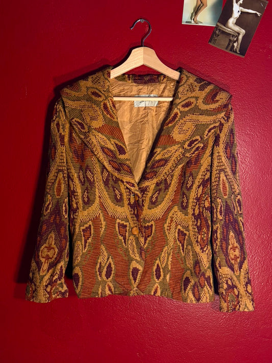 Vintage Eli Claiborne Tapestry Jacket