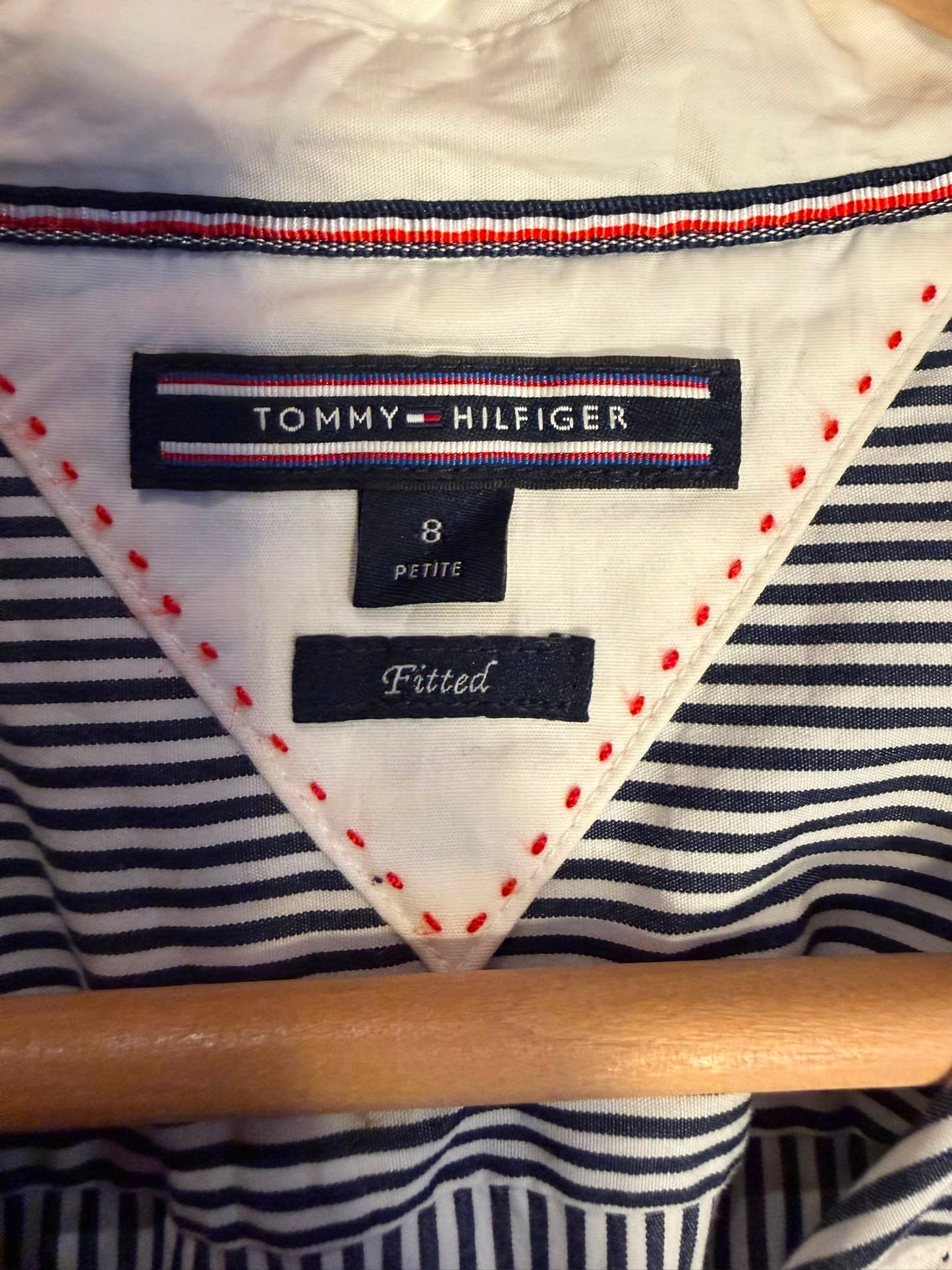 Vintage Tommy Hilfiger Striped Crest Shirt - Women’s 8 (AU 8)