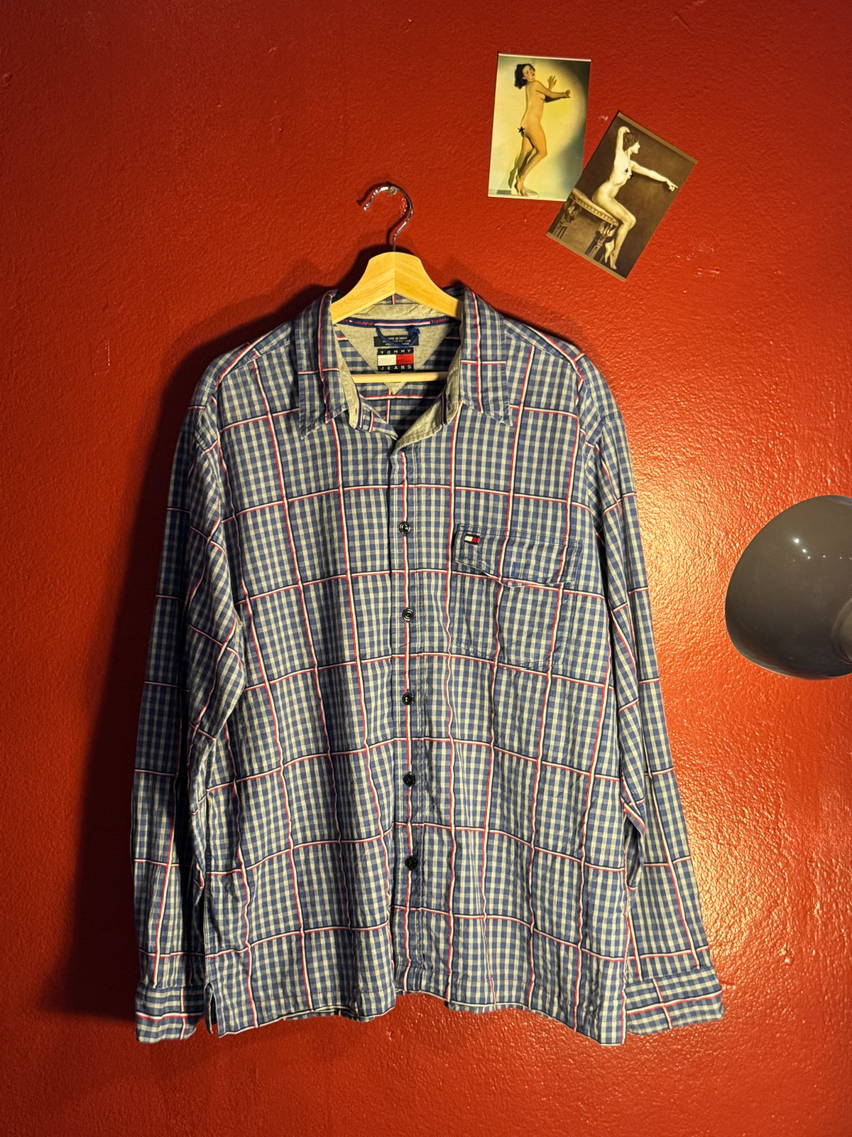 Vintage Tommy Jeans Check Button-Up Shirt [XL]