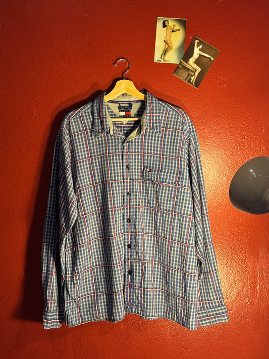 Vintage Tommy Jeans Check Button-Up Shirt [XL]